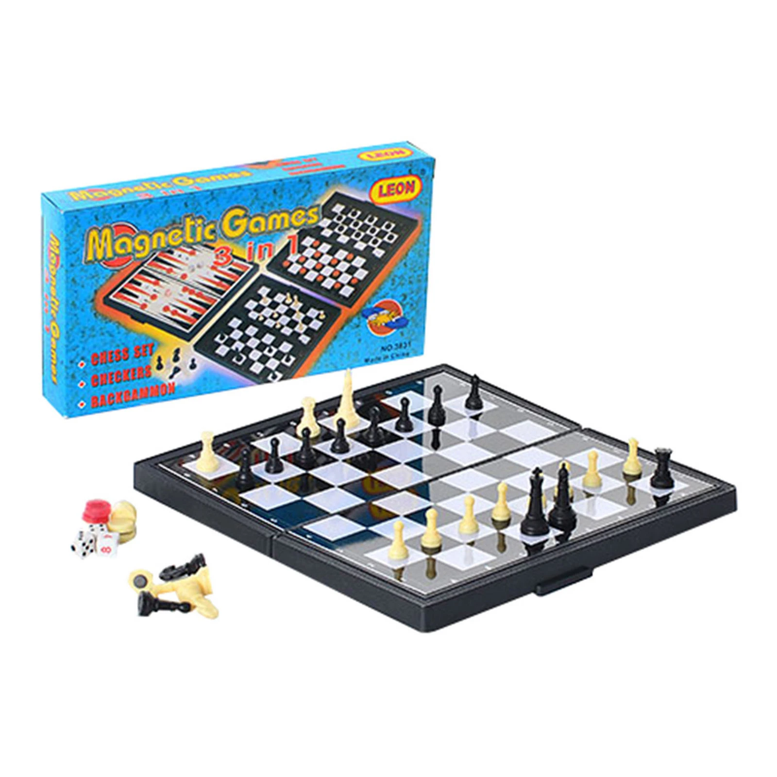 Шахи Leon Magnetic games 3в1 3831 Фото №:1