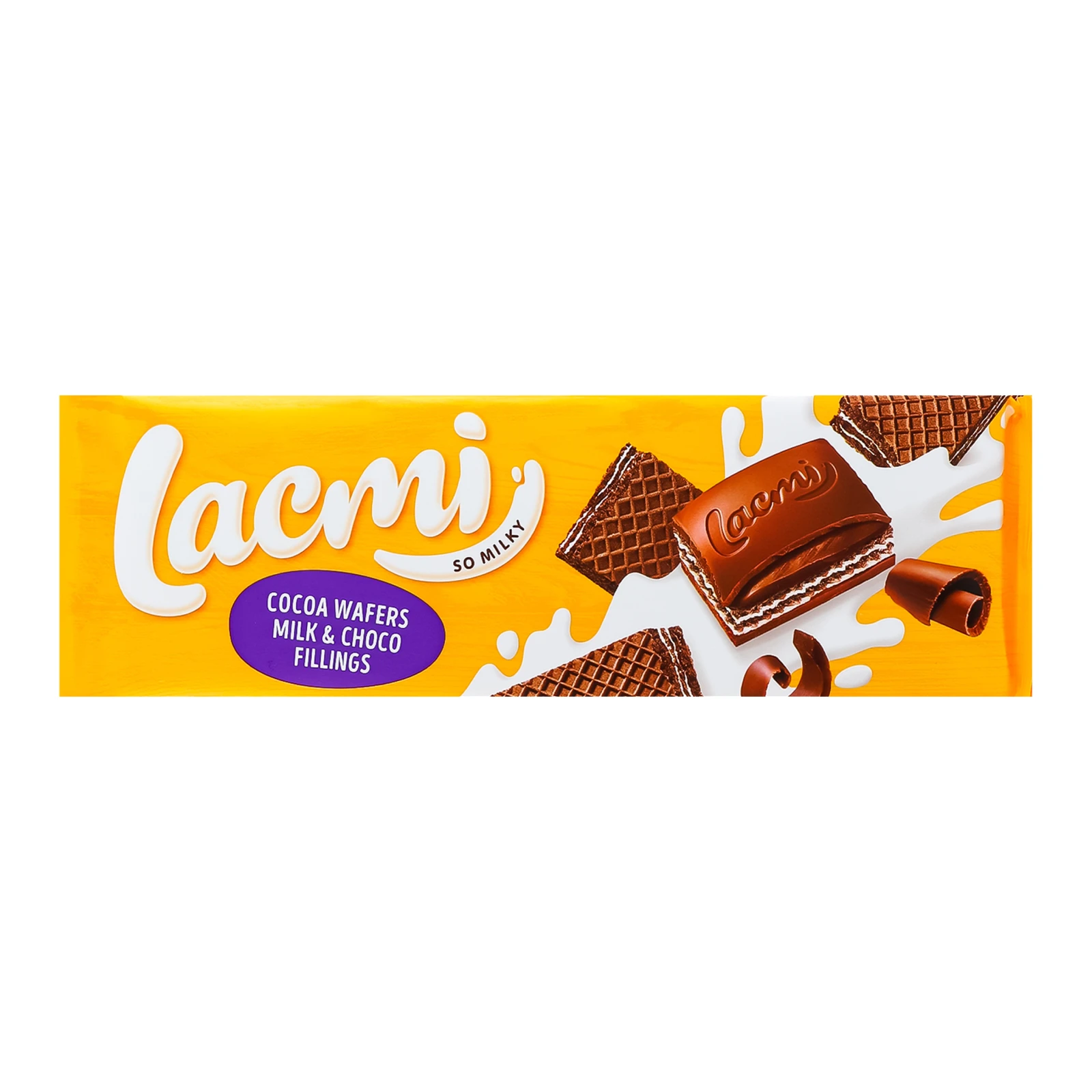 Шоколад Roshen Lacmi Cocoa wafers milk&Choco fillings молочний з молочною та шоколадною начинками, вафлею з какао 235г