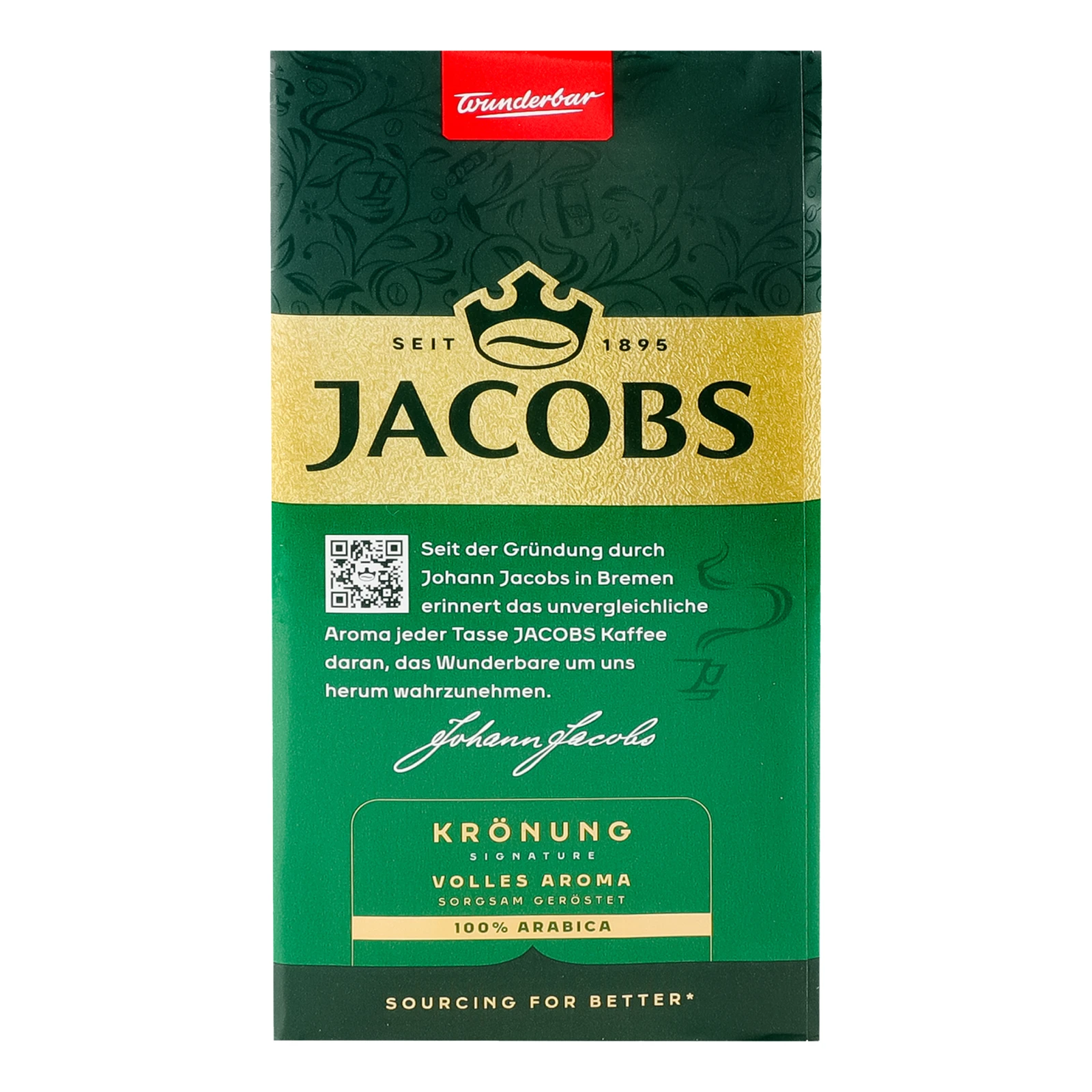 Кава Jacobs Kronung натуральна смажена мелена 500г Фото №:2