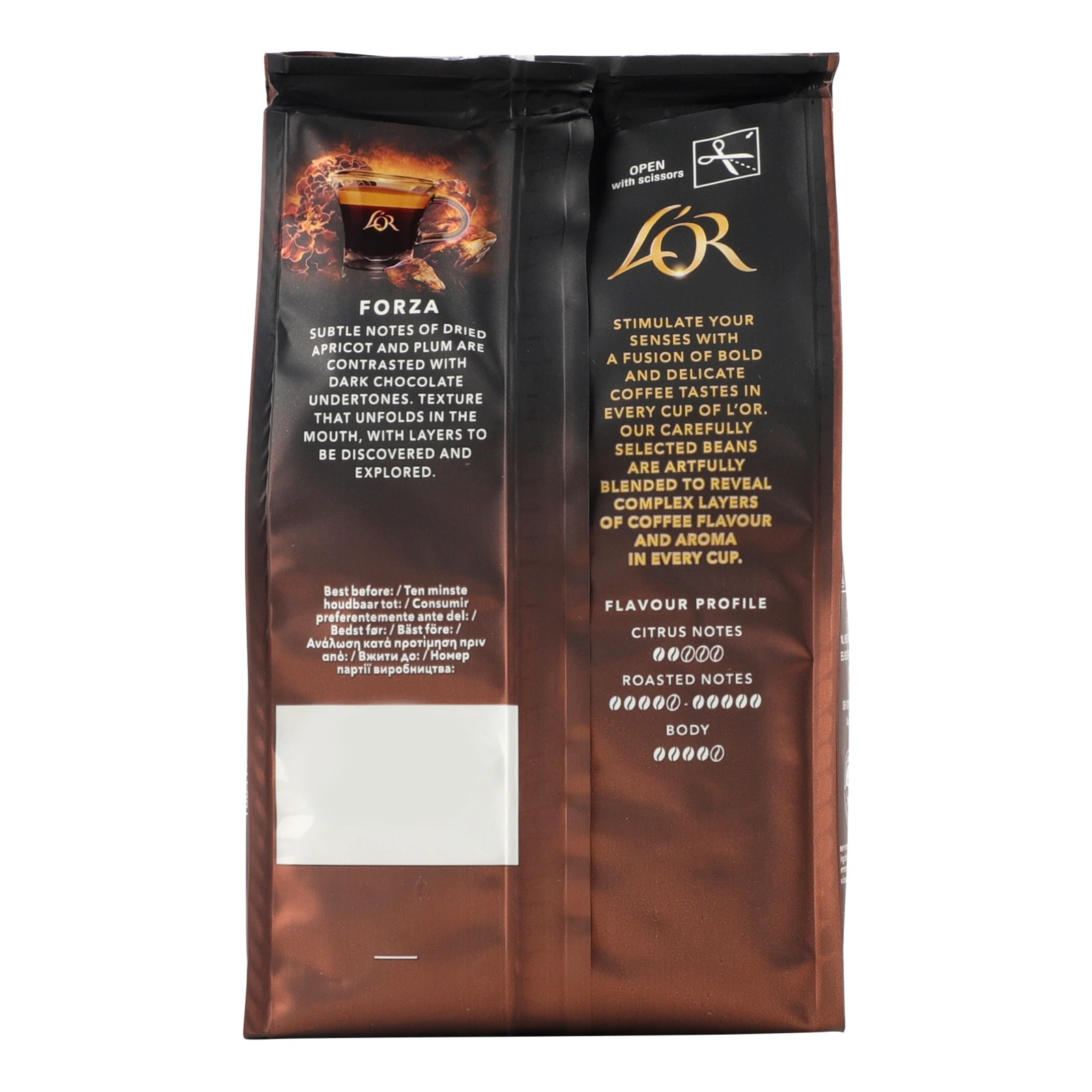 Кава L'OR Forza натуральна смажена в зернах 200г Фото №:2