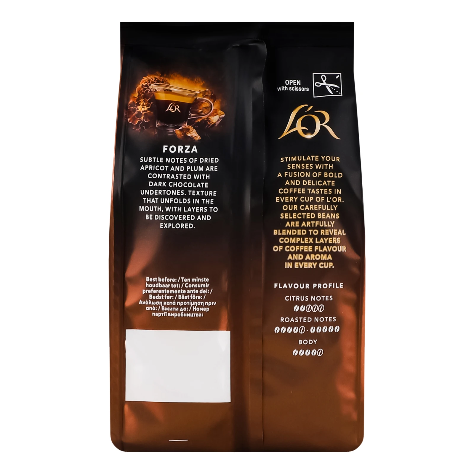 Кава L'OR Forza натуральна смажена в зернах 200г Фото №:2