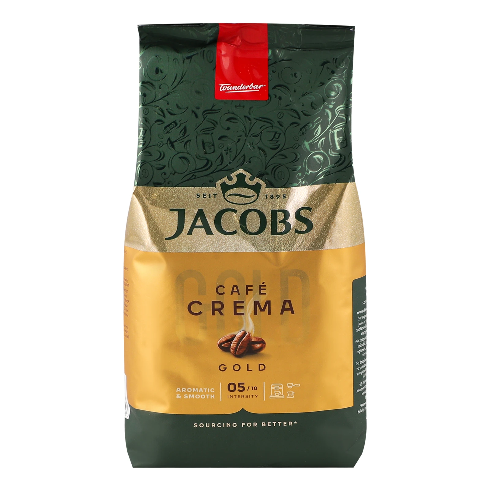 Кава Jacobs Crema Gold натуральна смажена в зернах 500г