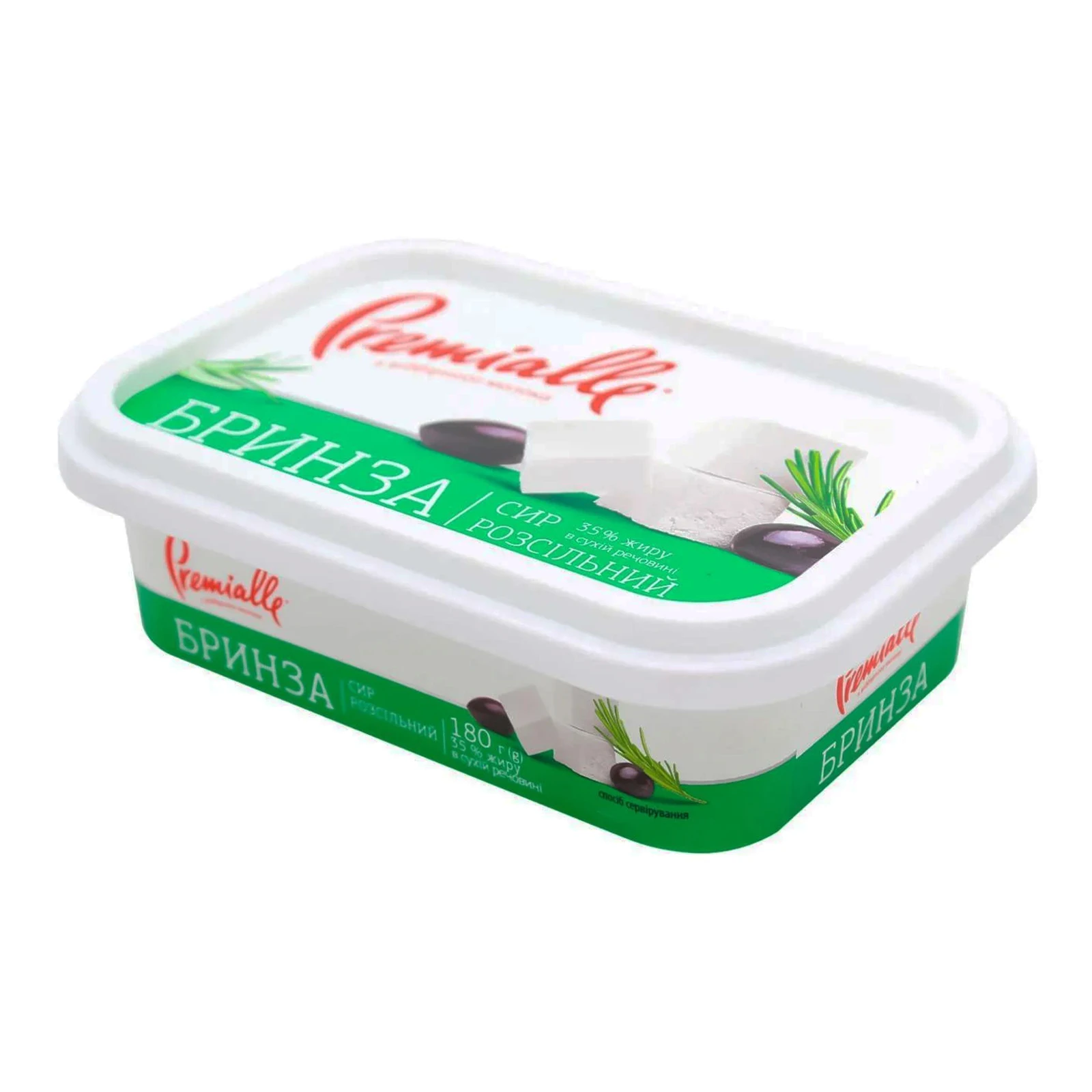 Бринза Premialle Сир розсільний 35% 180г Фото №:3