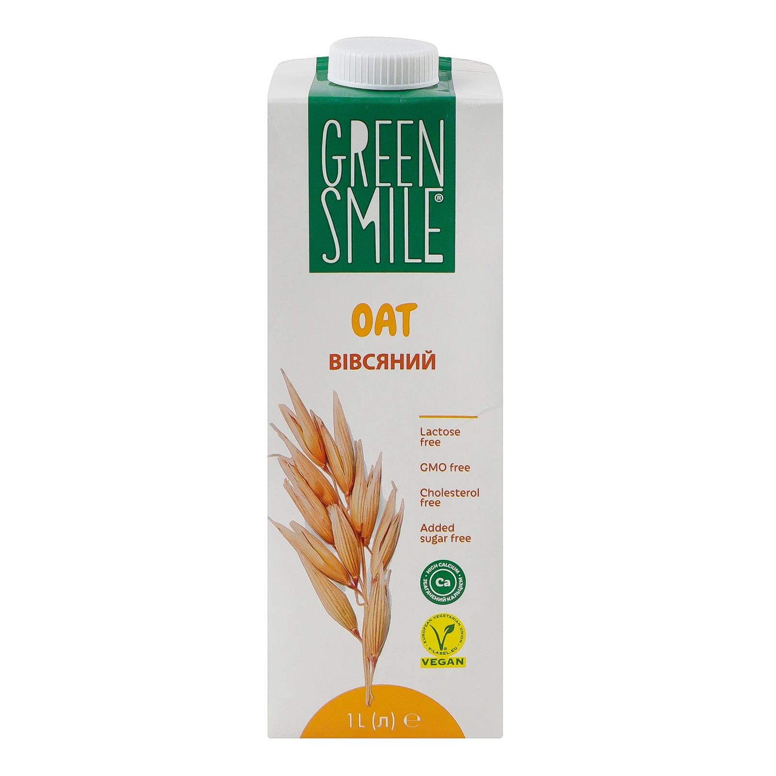 Напій Green Smile вівсяний збагачений кальцієм 1л Фото №:1