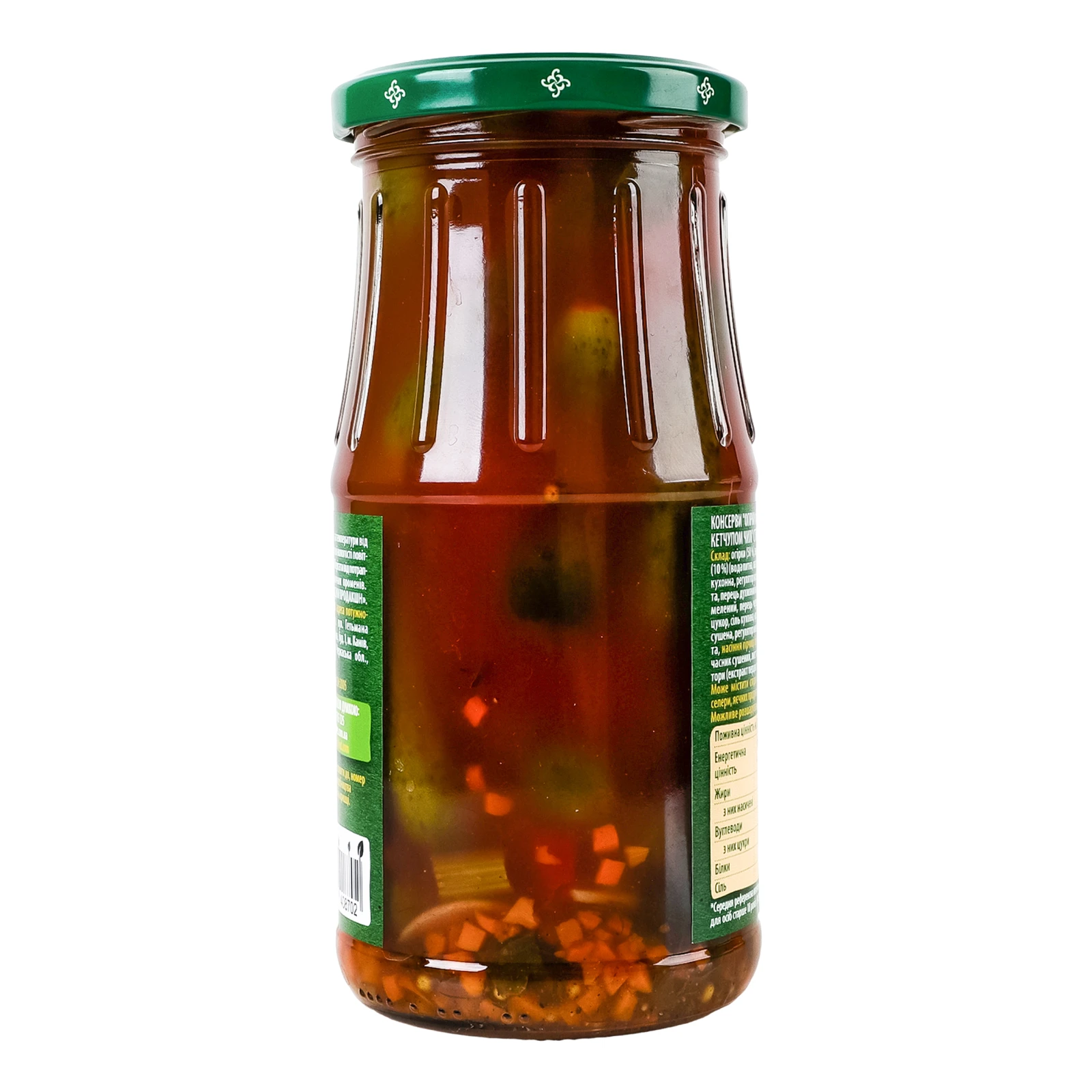 Огірки Верес мариновані з кетчупом чилі стерилізовані 435г Фото №:2