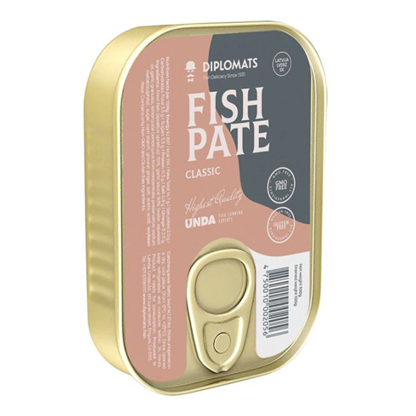 Паштет Diplomats із копчених шпрот класичний 100г Фото №:1