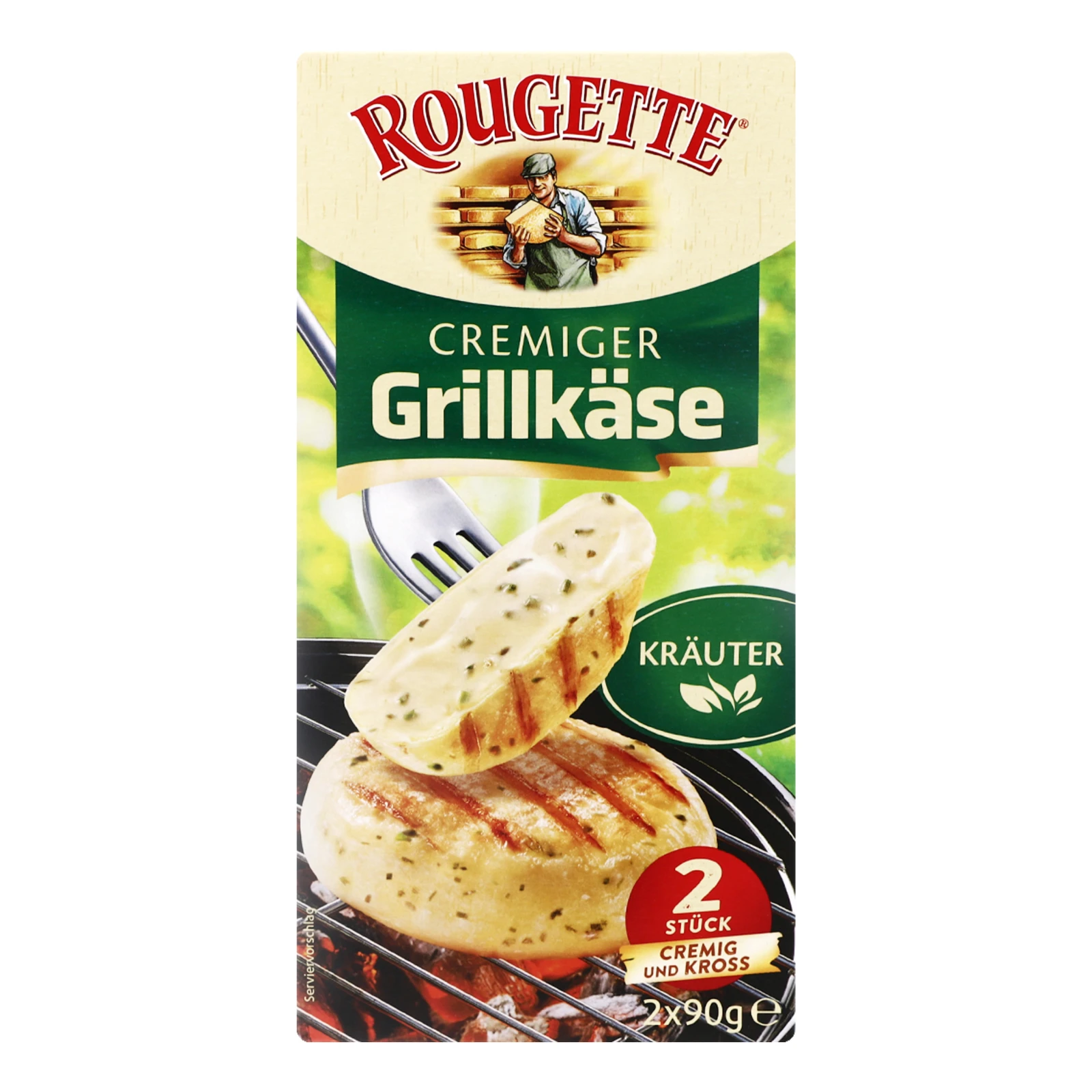 &Сир Rougette 2*90г 55% Grillkase з травами Фото №:1