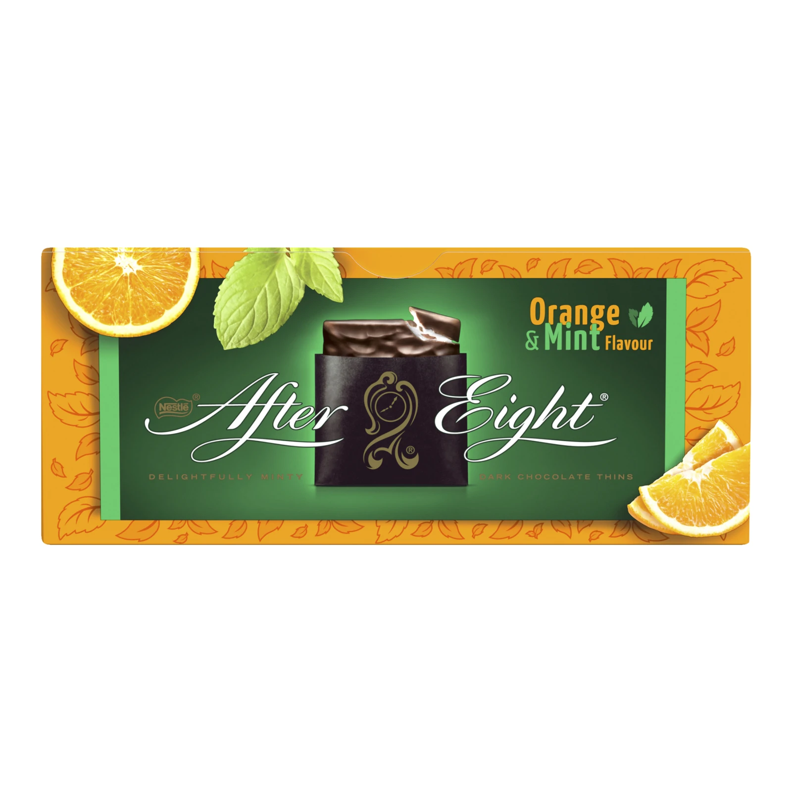 Шоколад After Eight Orange&Mint чорний з м'ятною начинкою зі смаком апельсина 200г Фото №:1