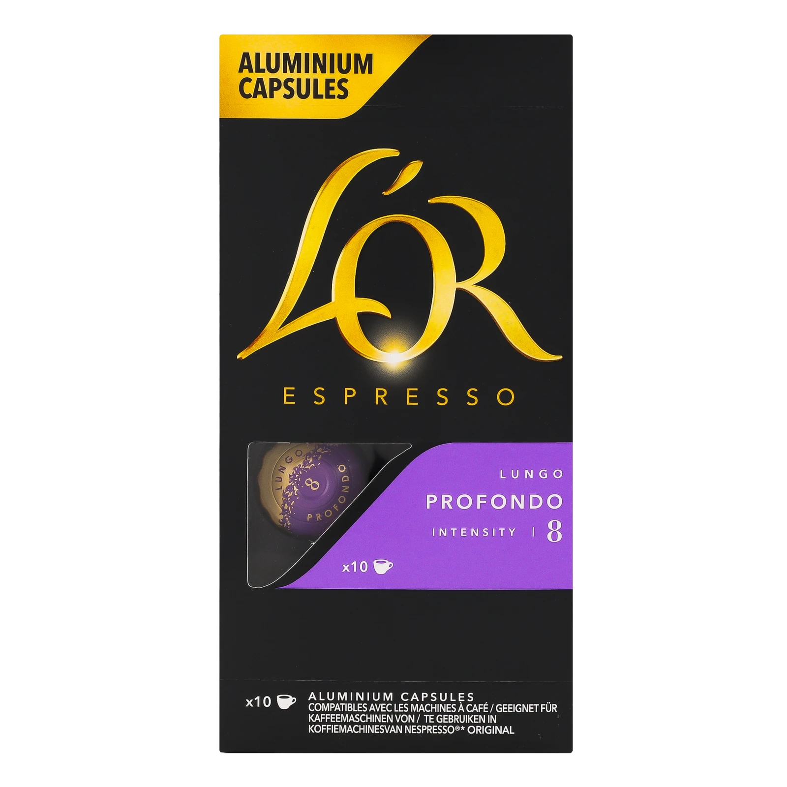 Кава L’OR Espresso Lungo Profondo натуральна смажена мелена у капсулах 52г Фото №:1