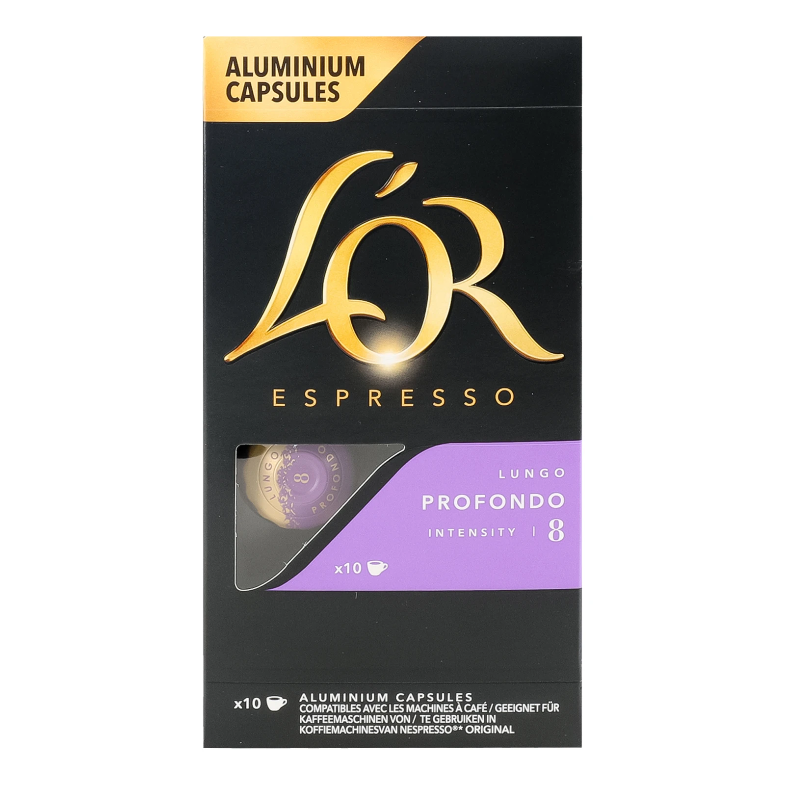 Кава L’OR Espresso Lungo Profondo натуральна смажена мелена у капсулах 52г Фото навігації №:1