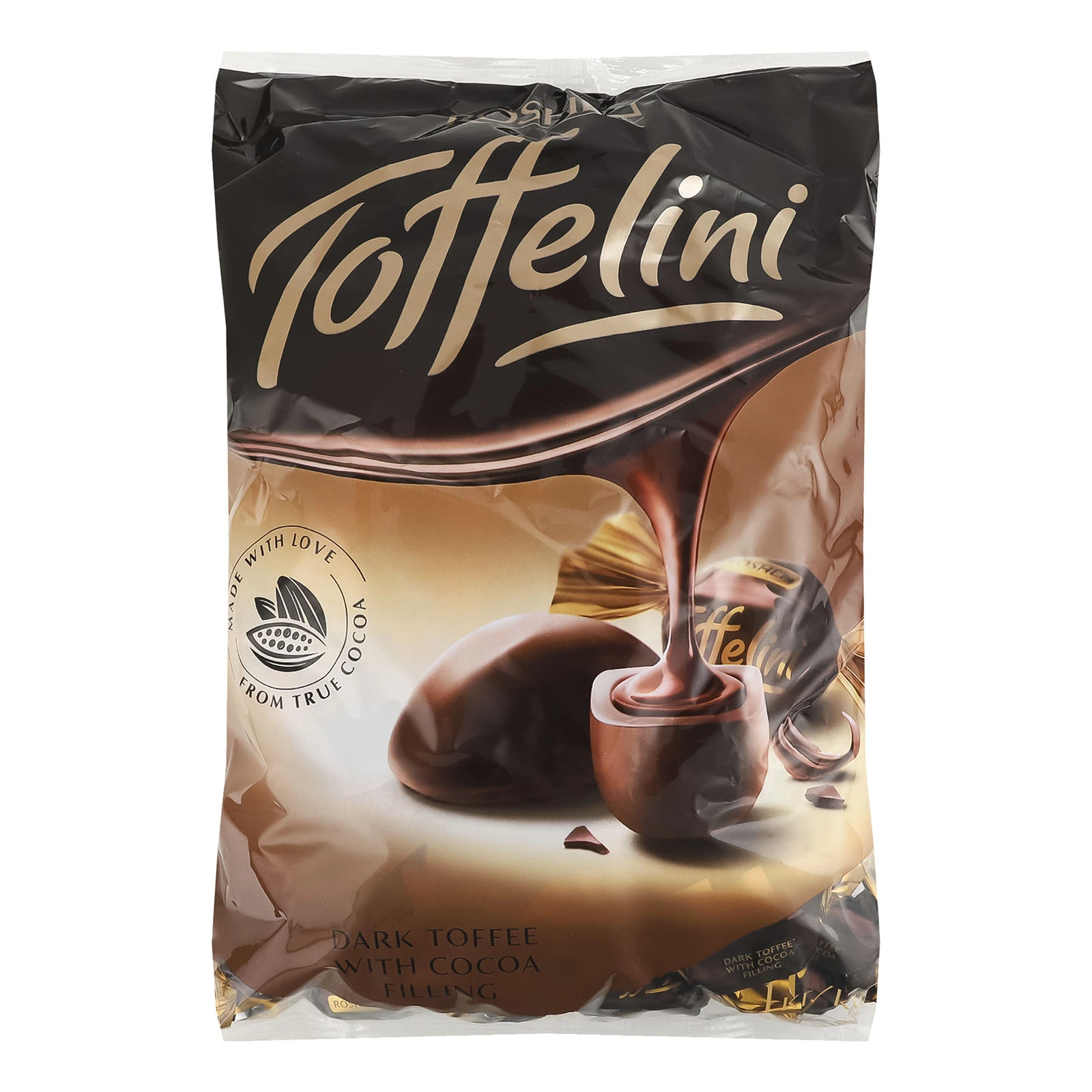 Цукерки Roshen ірис Toffelini з какао-начинкою Фото №:2