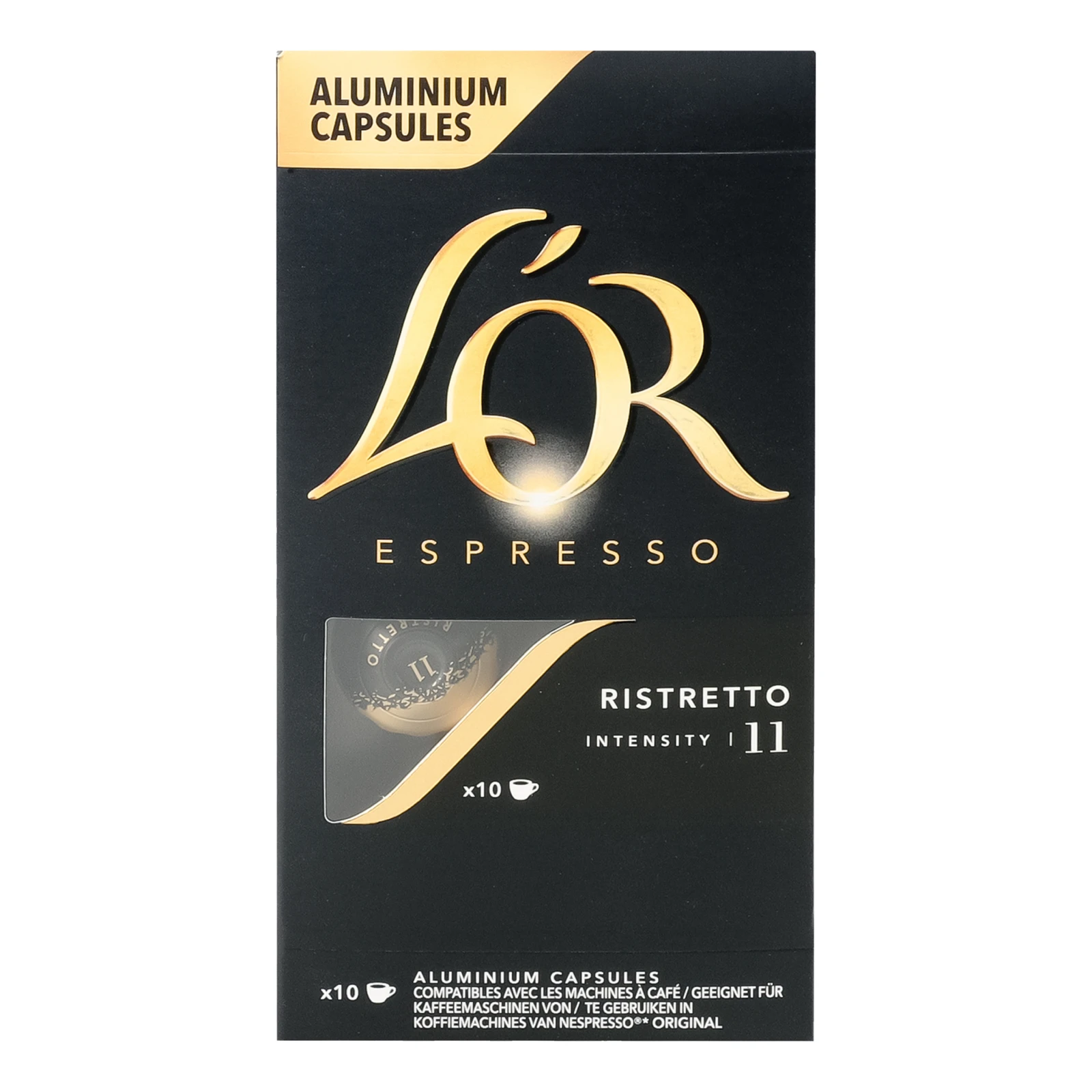 Кава L’OR Espresso Ristretto натуральна смажена мелена у капсулах 52г Фото навігації №:1