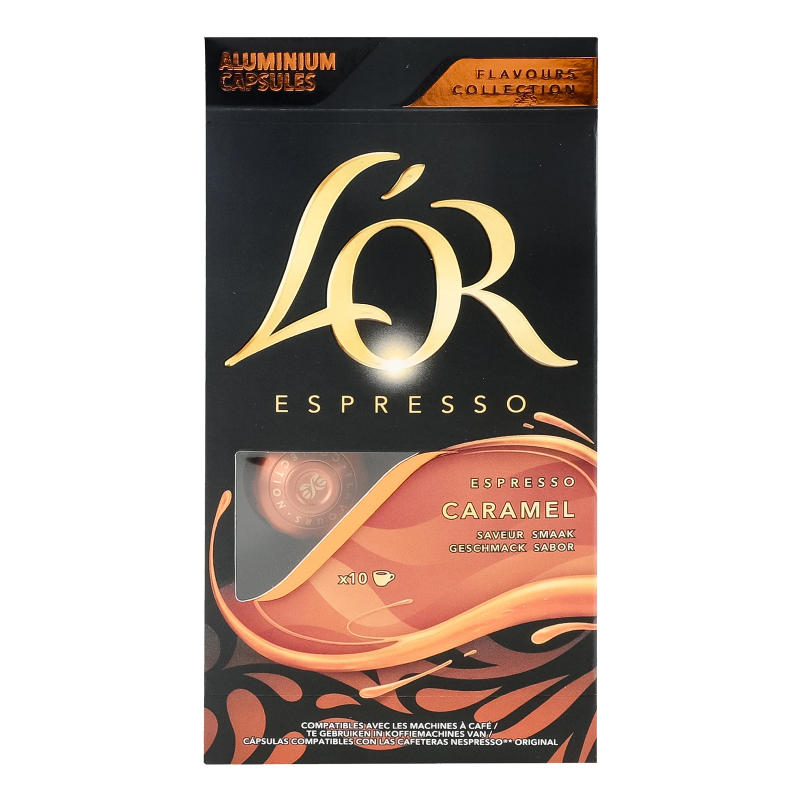 Кава L'OR Espresso Caramel натуральна смажена мелена в капсулах 52г Фото навігації №:1