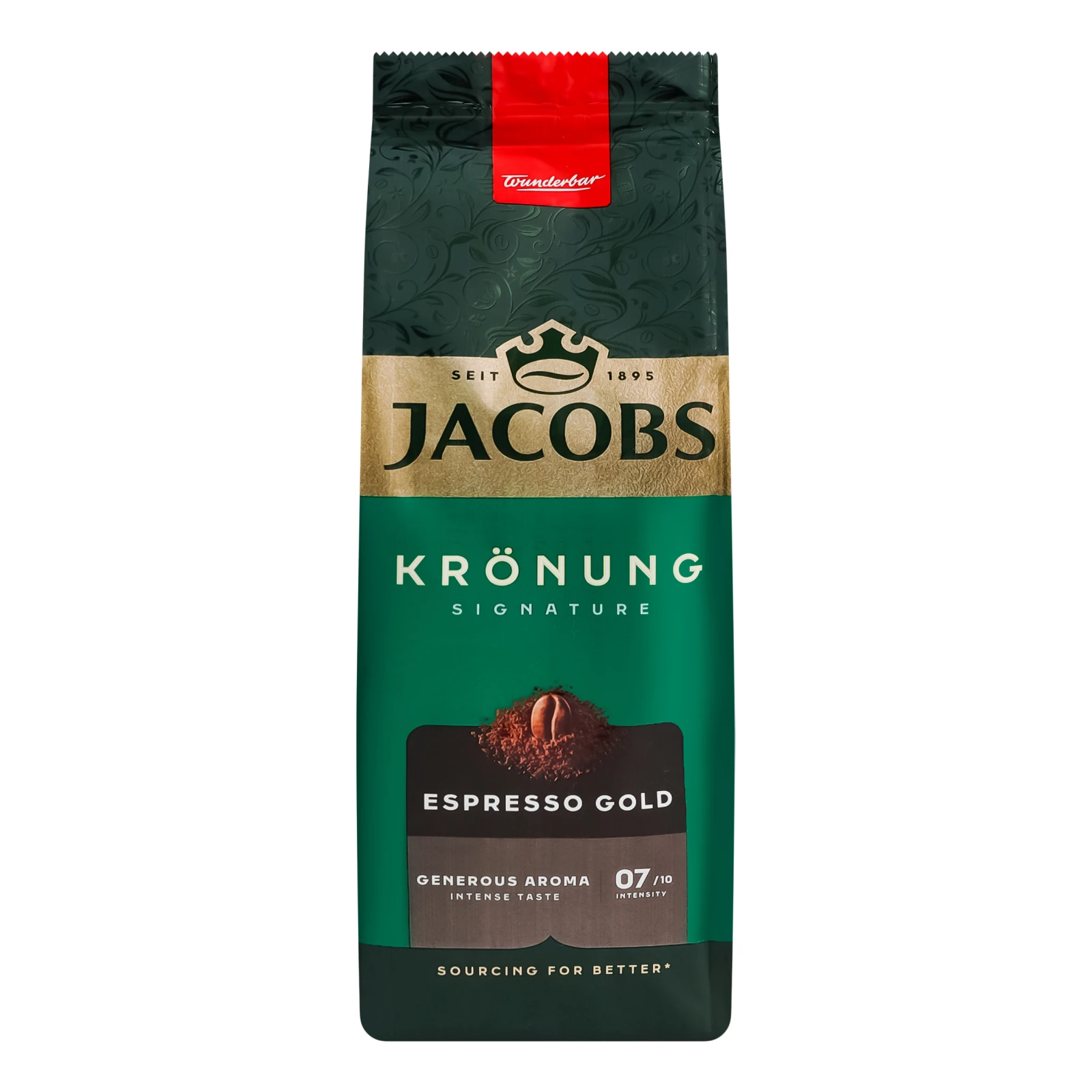 Кава Jacobs Kronung Espresso Gold натуральна смажена мелена 200г Фото навігації №:1