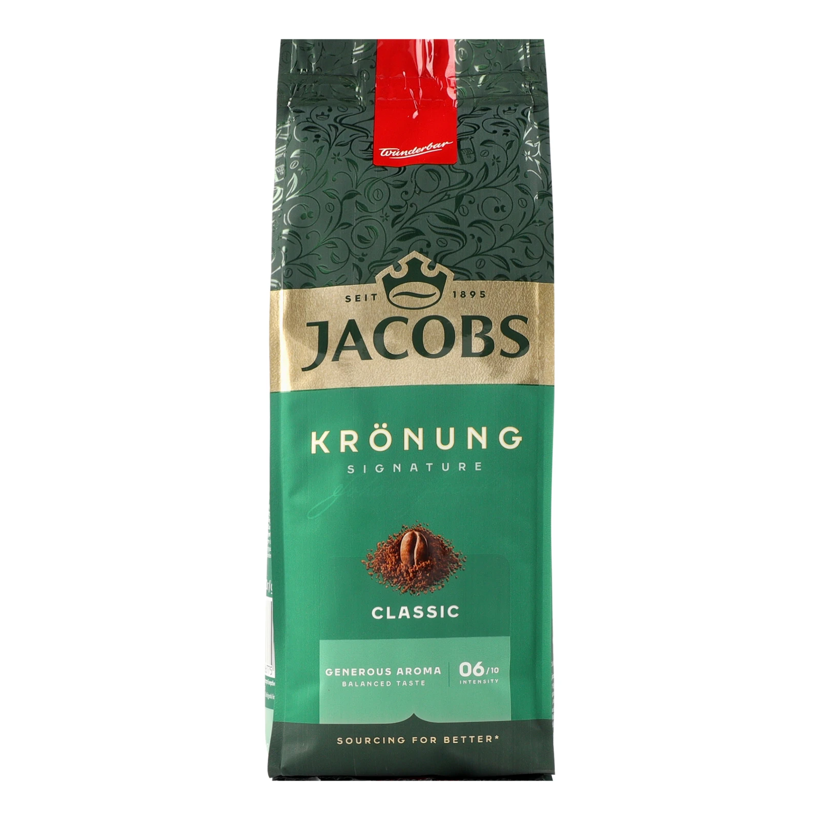 Кава Jacobs Kronung Classic натуральна смажена мелена 200г Фото навігації №:1