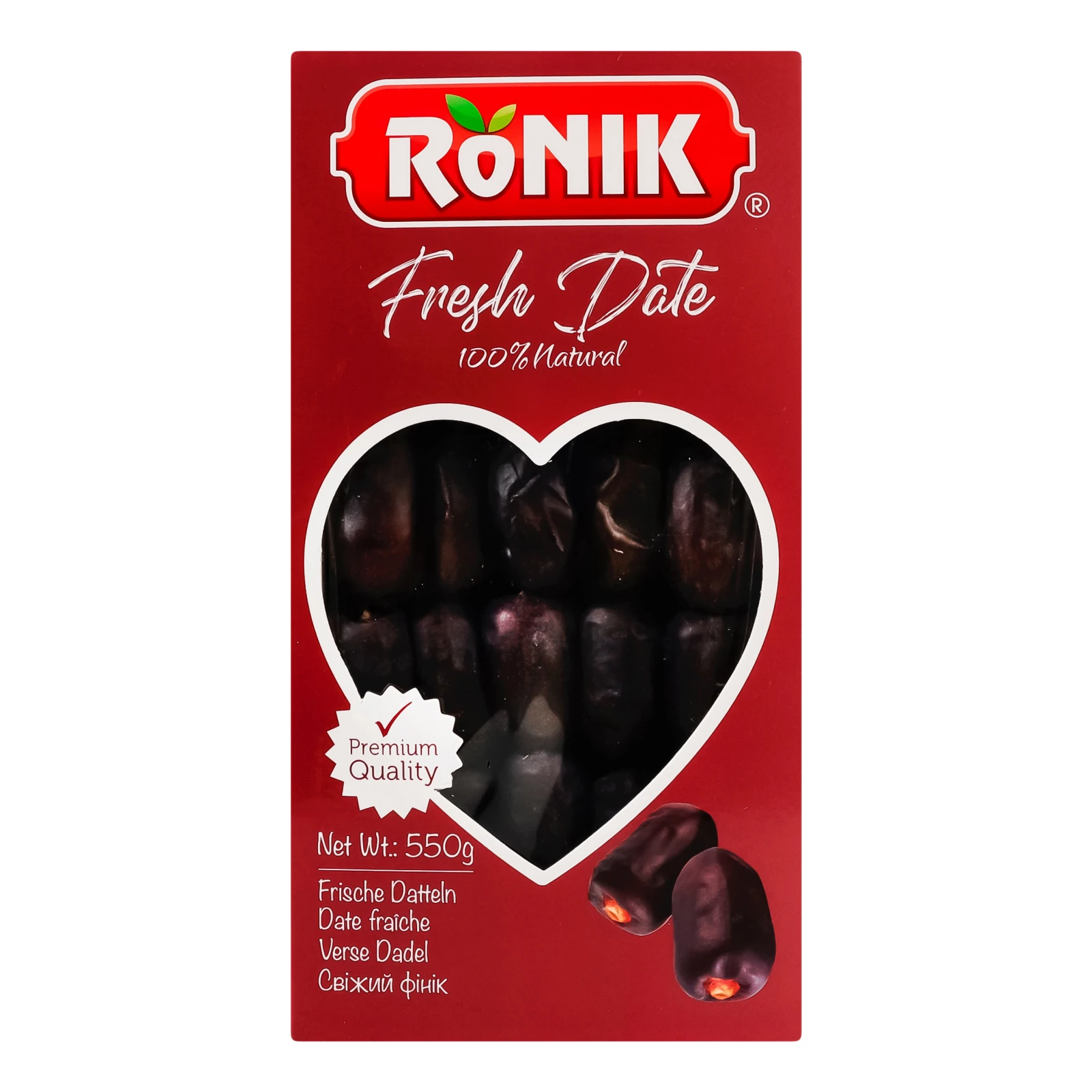 Фініки Ronik свіжі з кісточкою 550г Фото навігації №:1