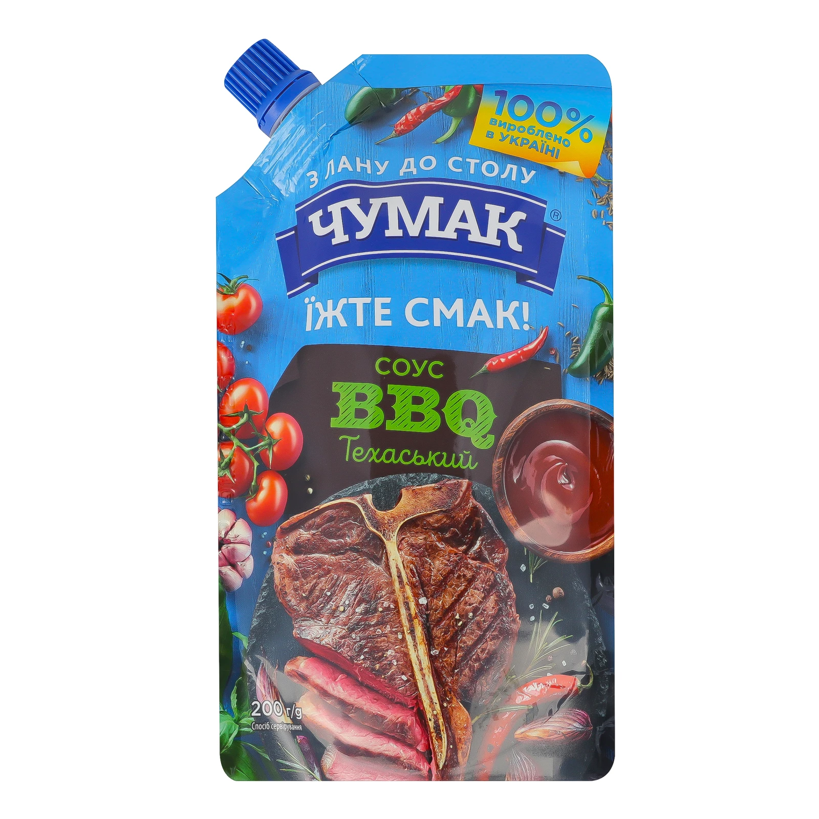 Соус Чумак BBQ Техаський пастеризований 200г Фото №:1
