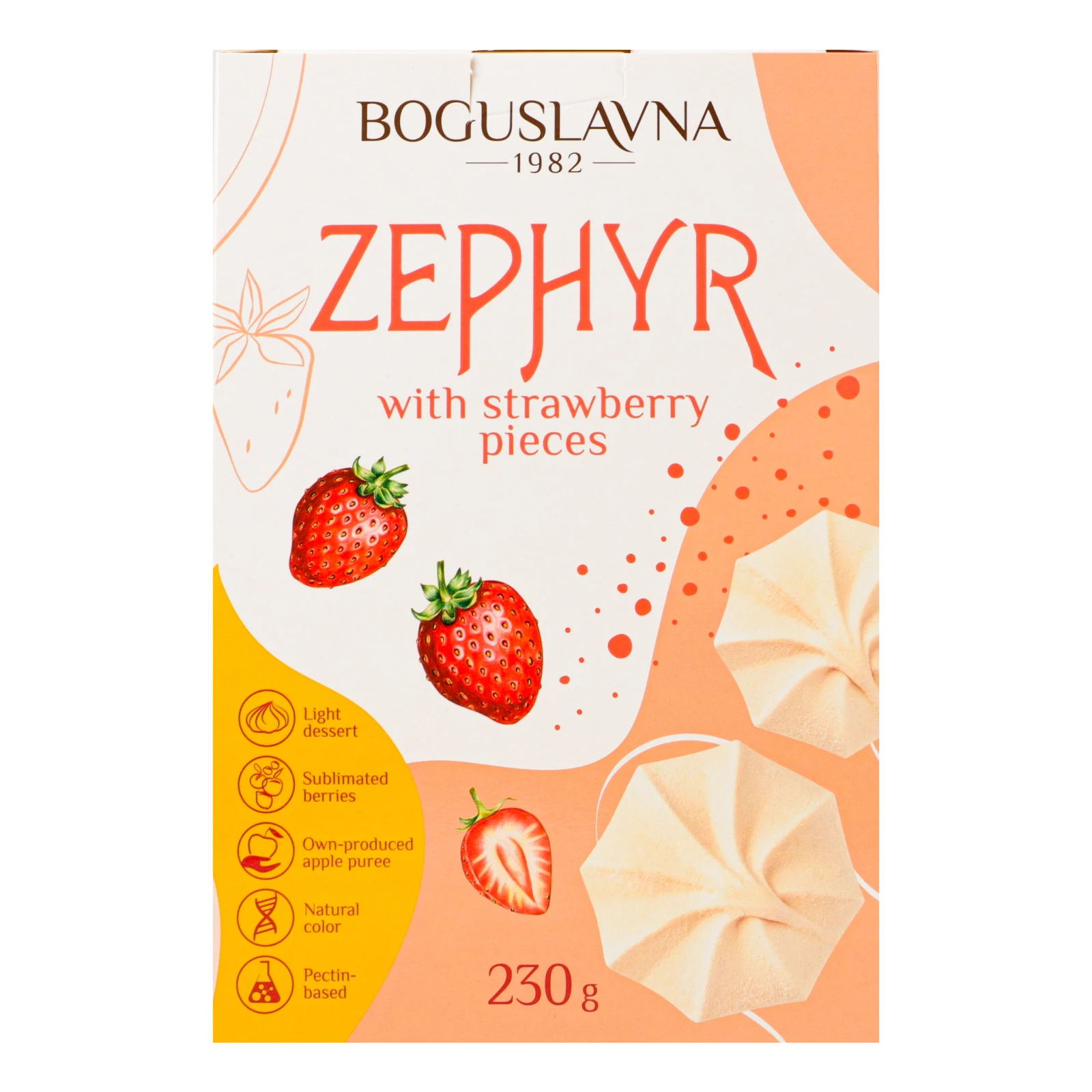 Зефір Богуславна зі шматочками полуниці 230г Фото №:2