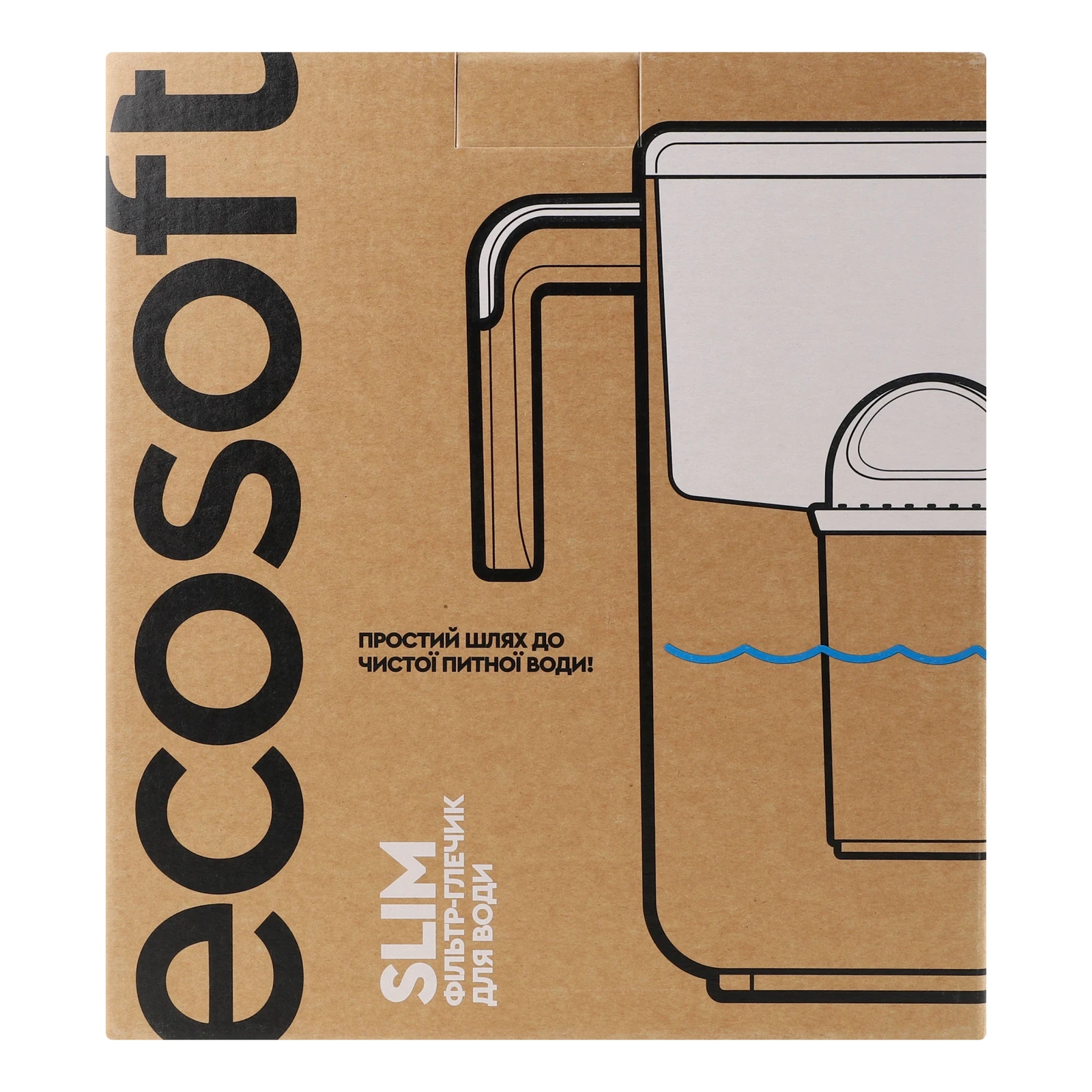Фільтр-глечик Ecosoft Slim №FMVSLIMBKECO для води графітовий 3.5л 1шт Фото №:2