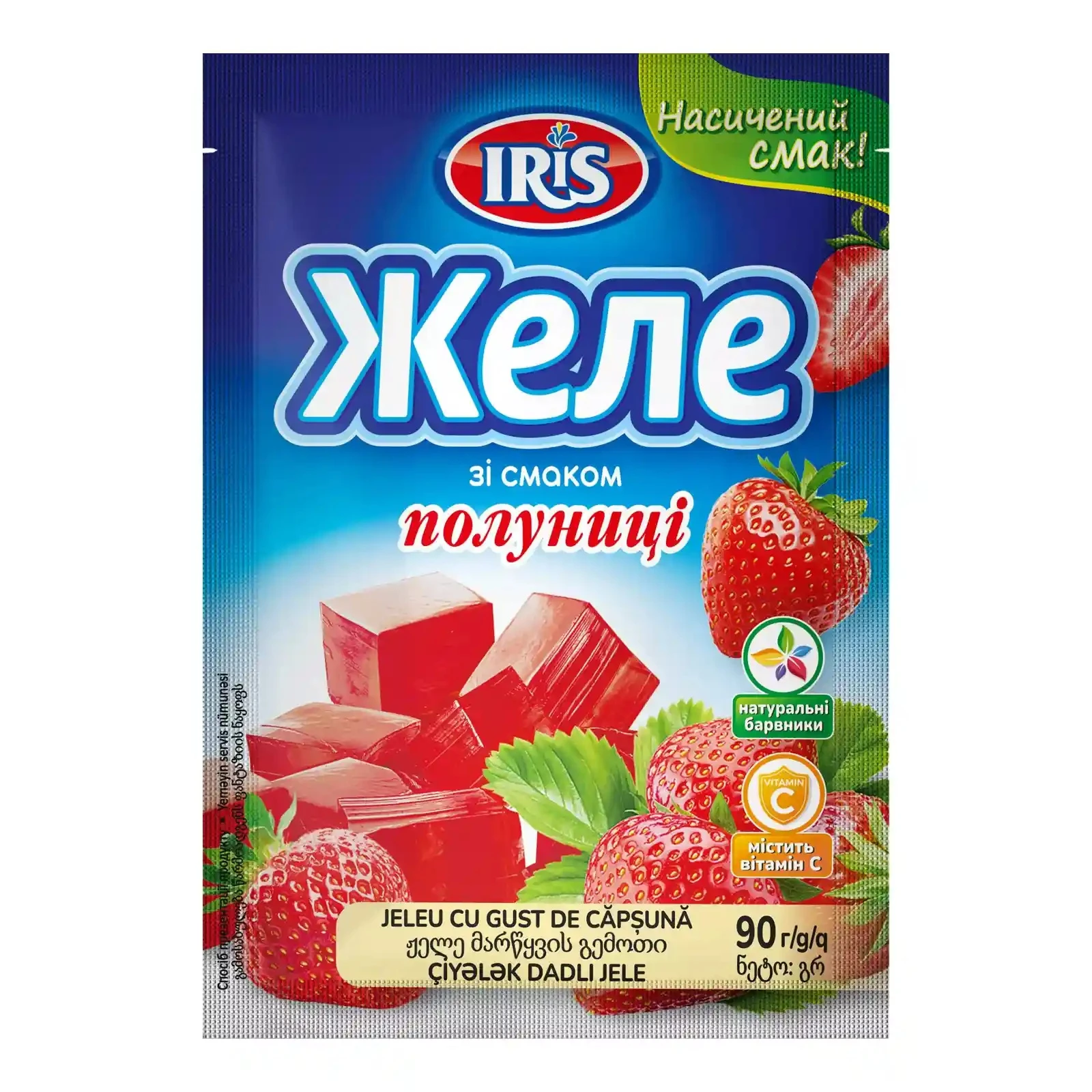 Желе Iris зі смаком полуниці 90г Фото №:1