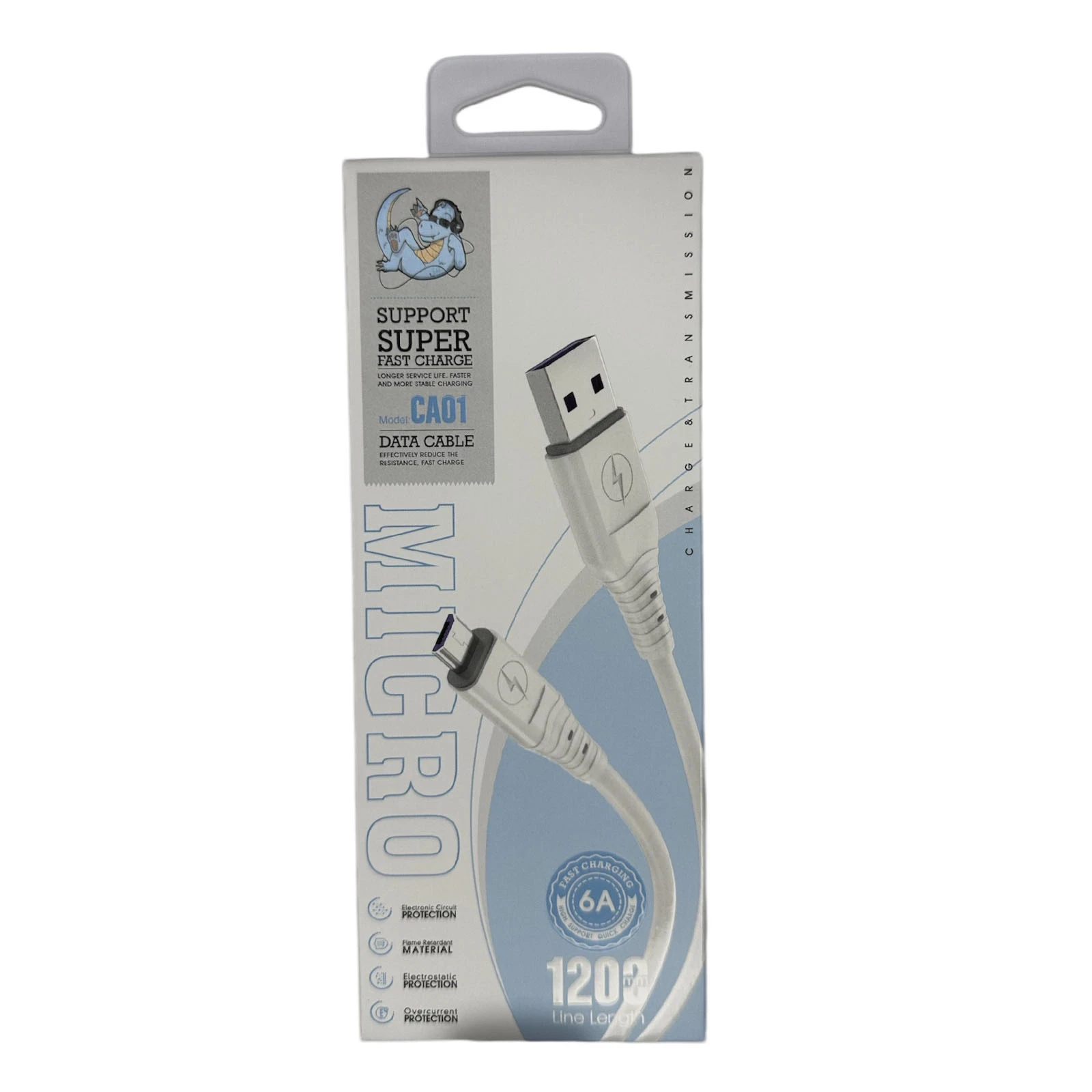 Кабель для зарядки 6А 1200мм Micro usb СА01 фото 2