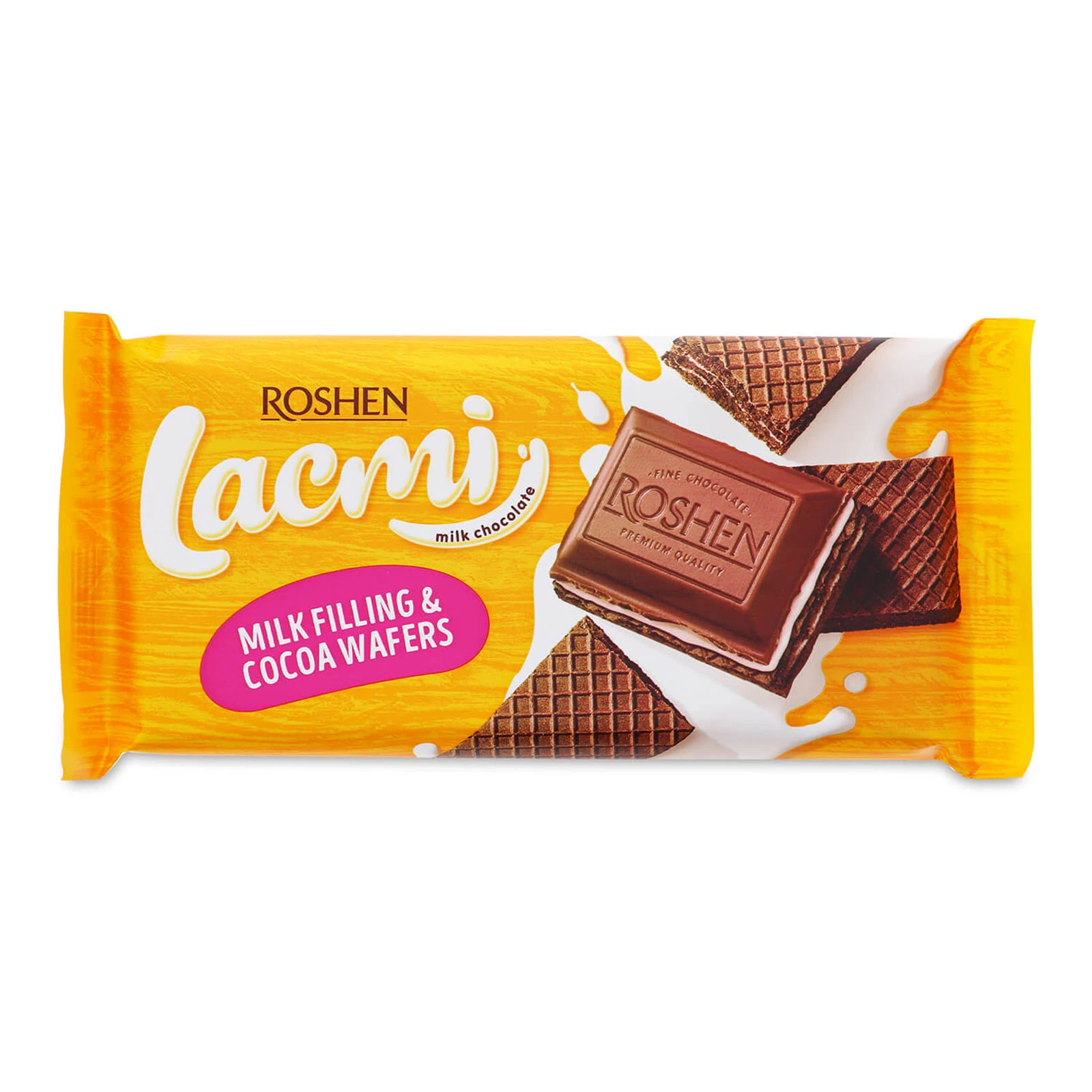 Шоколад Roshen 235г Lacmi мол. та шок.начинка+вафлі з какао Акція Фото №:1