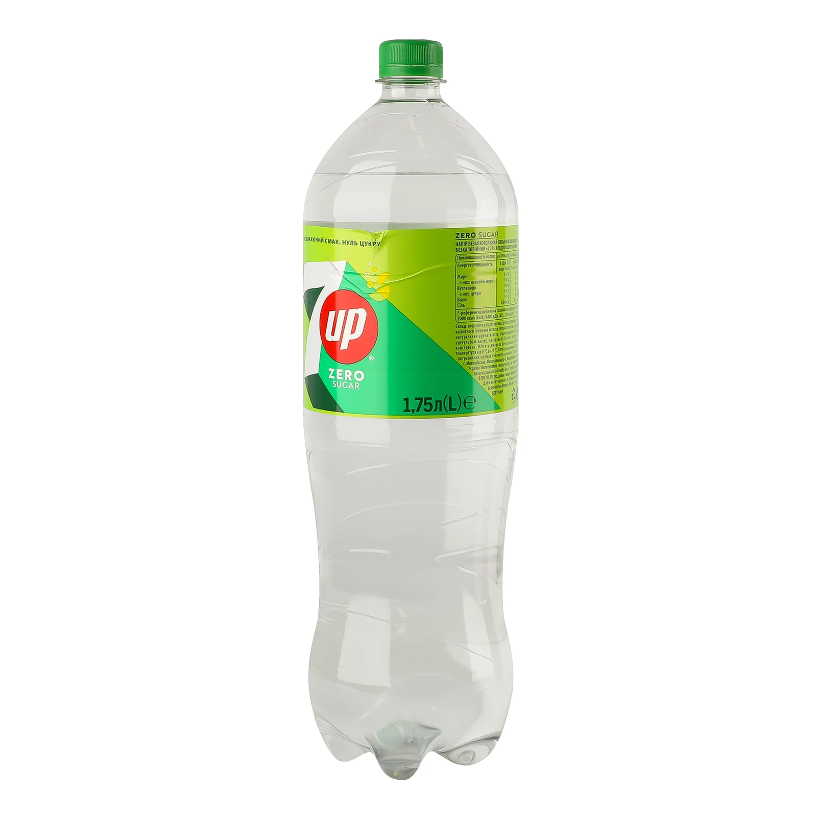 Напій 7UP Zero Sugar безкалорійний сильногазований 1.75л фото 2