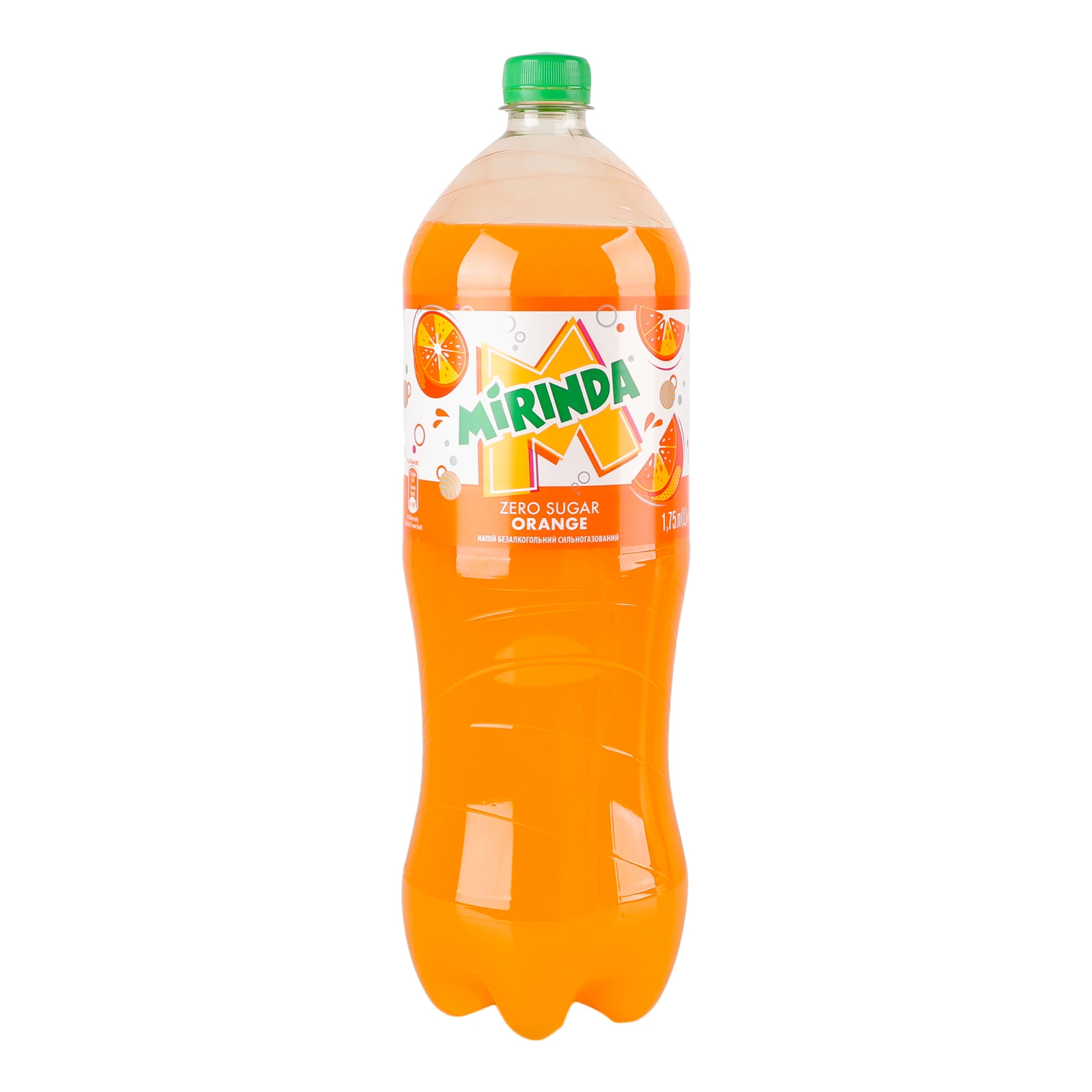 Напій Mirinda Zero sugar Orange безкалорійний сильногазований зі смаком апельсина 1.75л Фото №:1