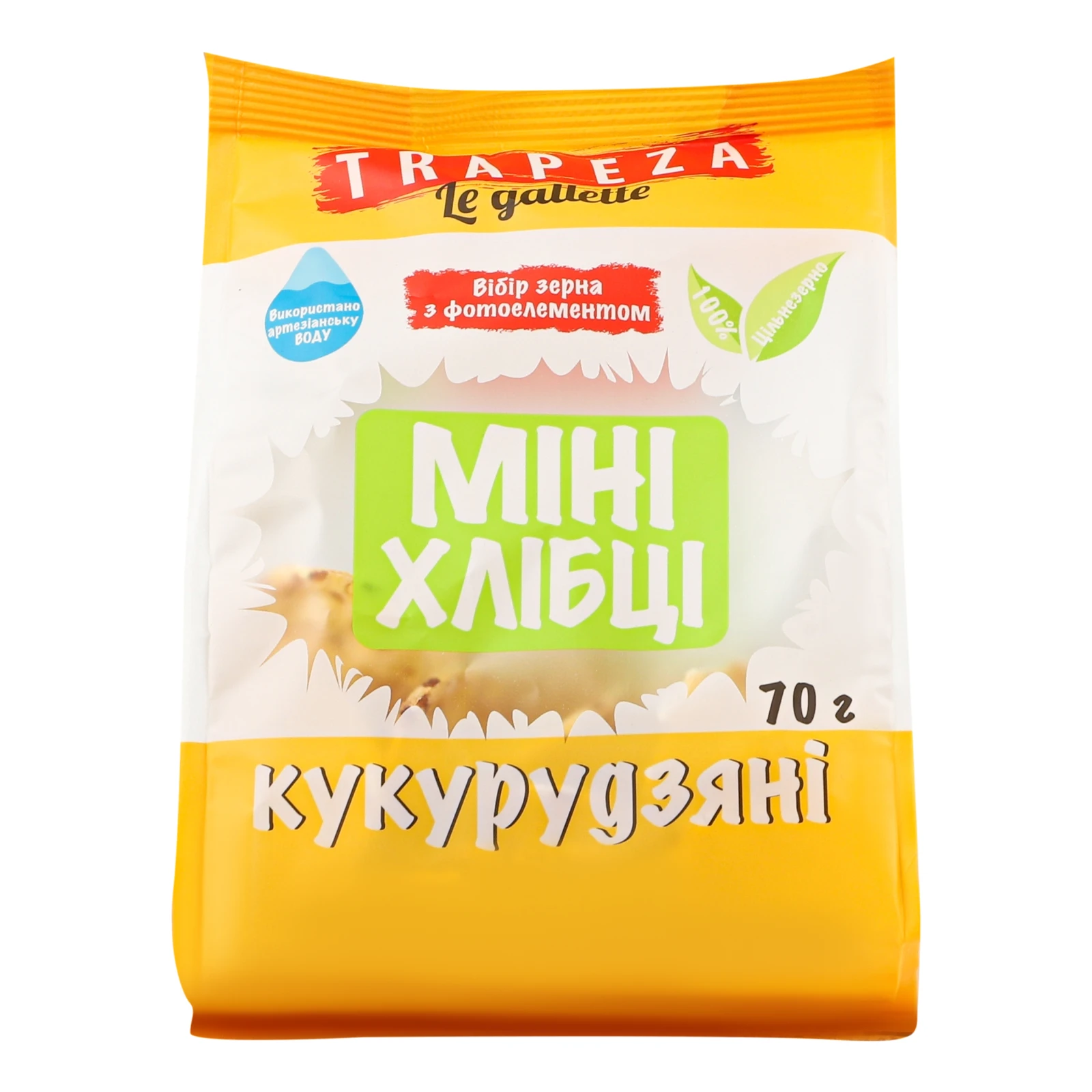 Міні-хлібці Trapeza кукурудзяні 70г Фото навігації №:1