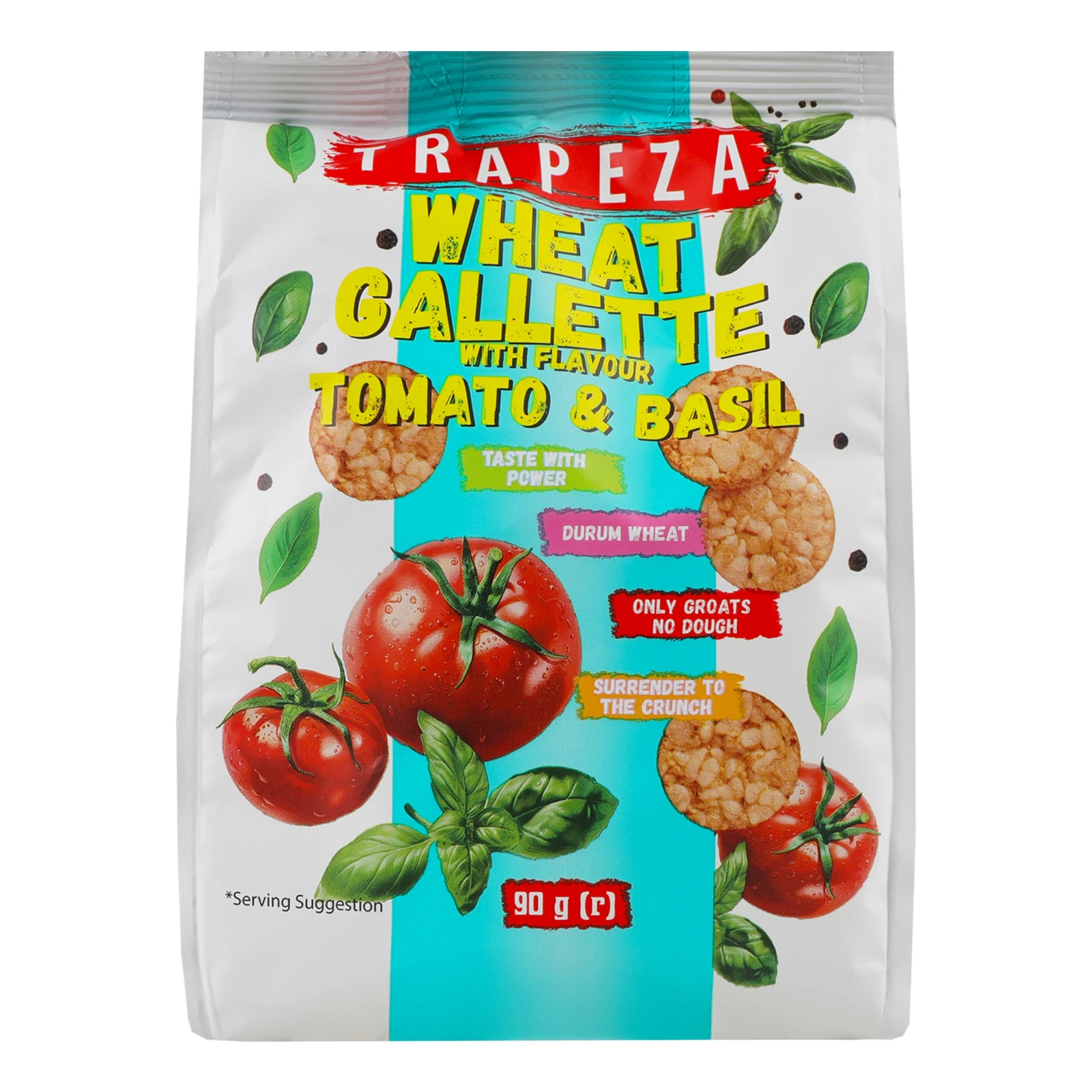 Хлібці Trapeza пшеничні зі смаком Томат з базиліком 90г Фото №:2