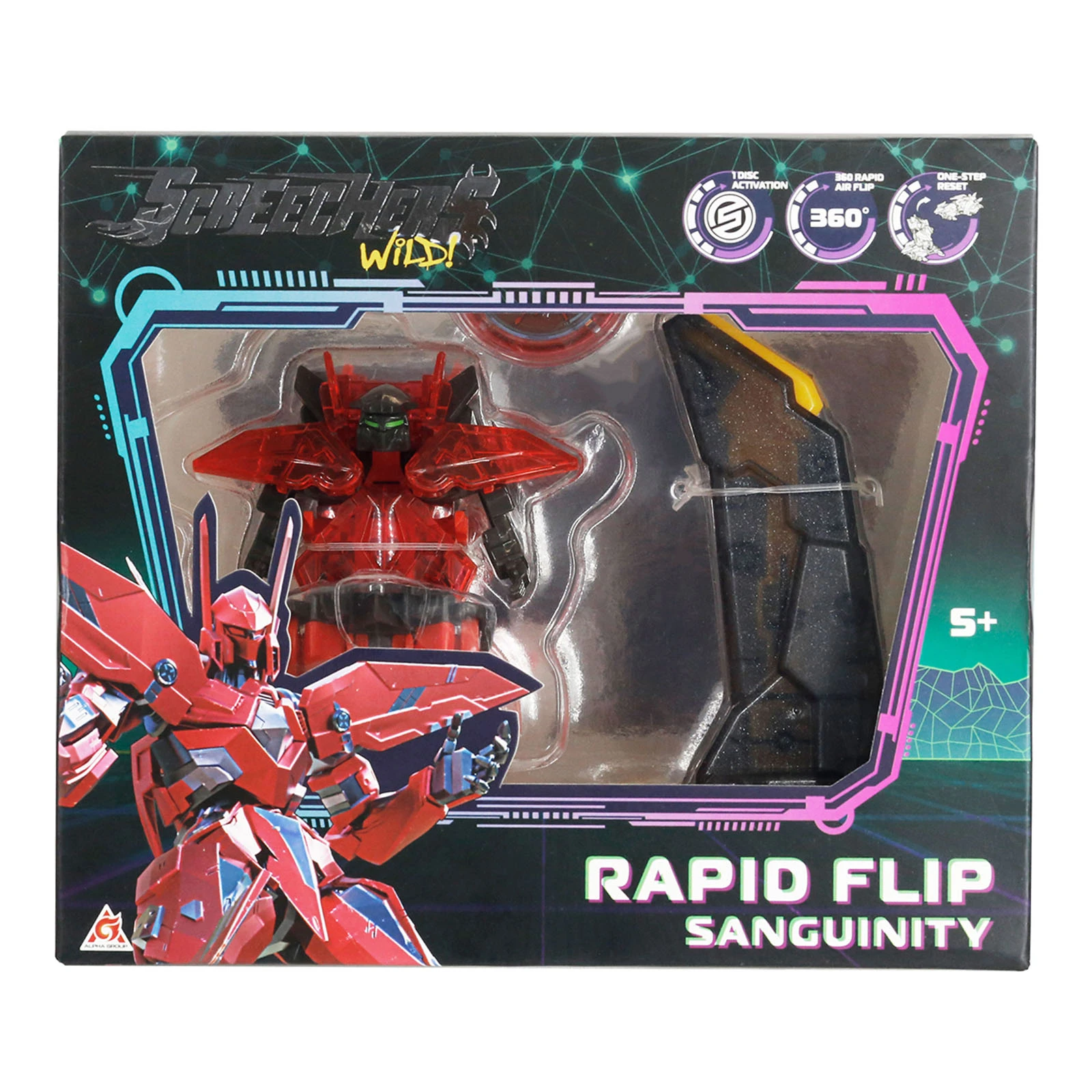 Набір ігровий Screechers wild! S4 L0.5 Сенгвініті запускач машинка-трансформер Фото №:1