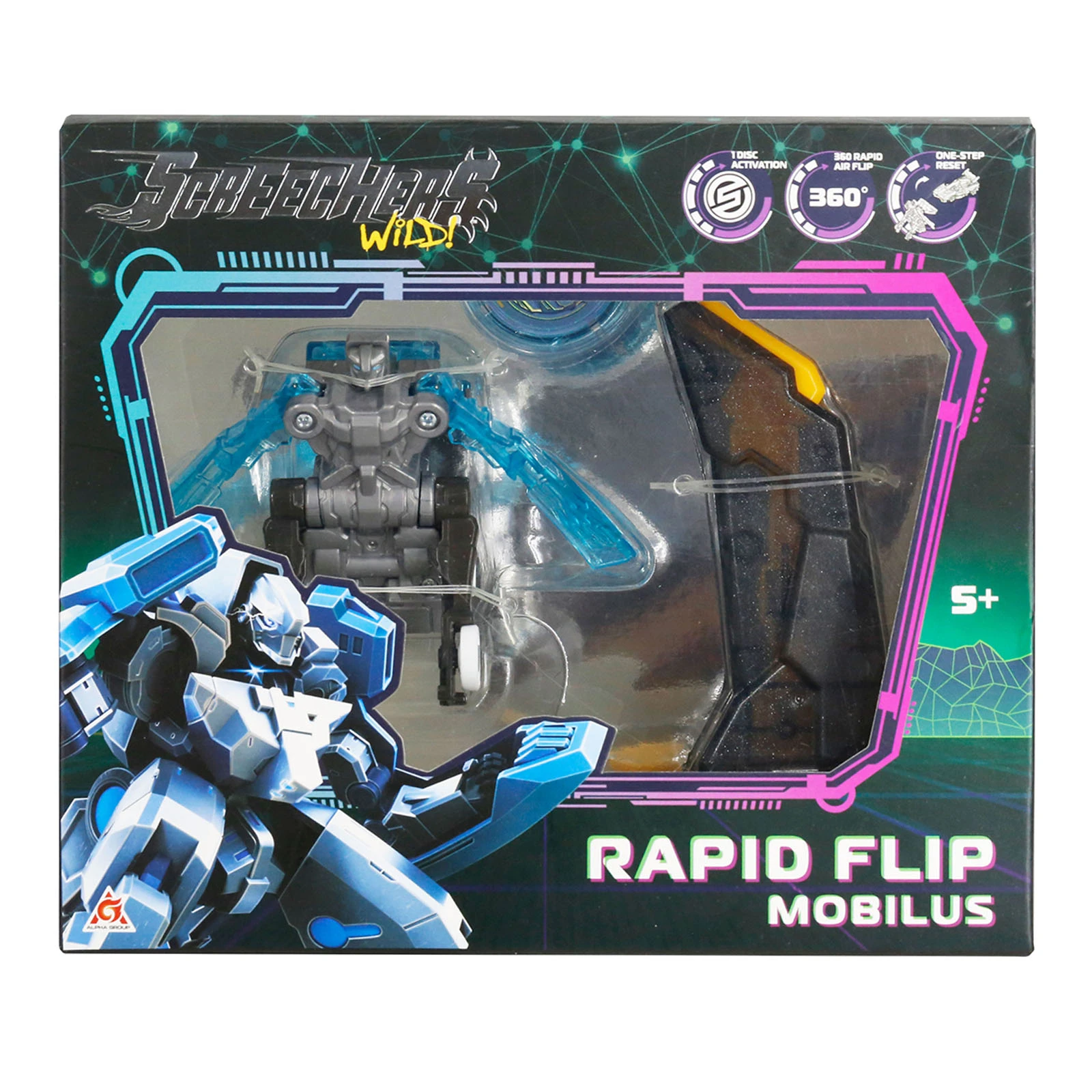 Набір ігровий Screechers wild! S4 L0.5 Мобілус запускач машинка-трансформер Фото №:1