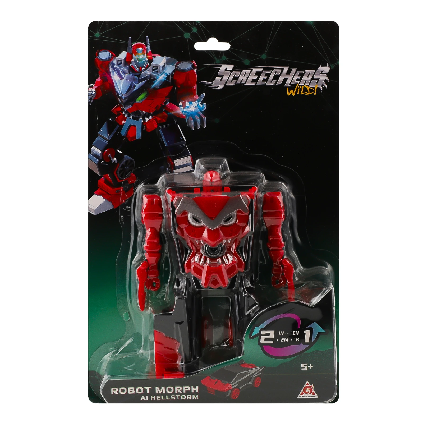 Робот-трансформер Screechers Wild Robot Morph Al Hellstorm для дітей від 5-ти років EU686152 Фото №:1