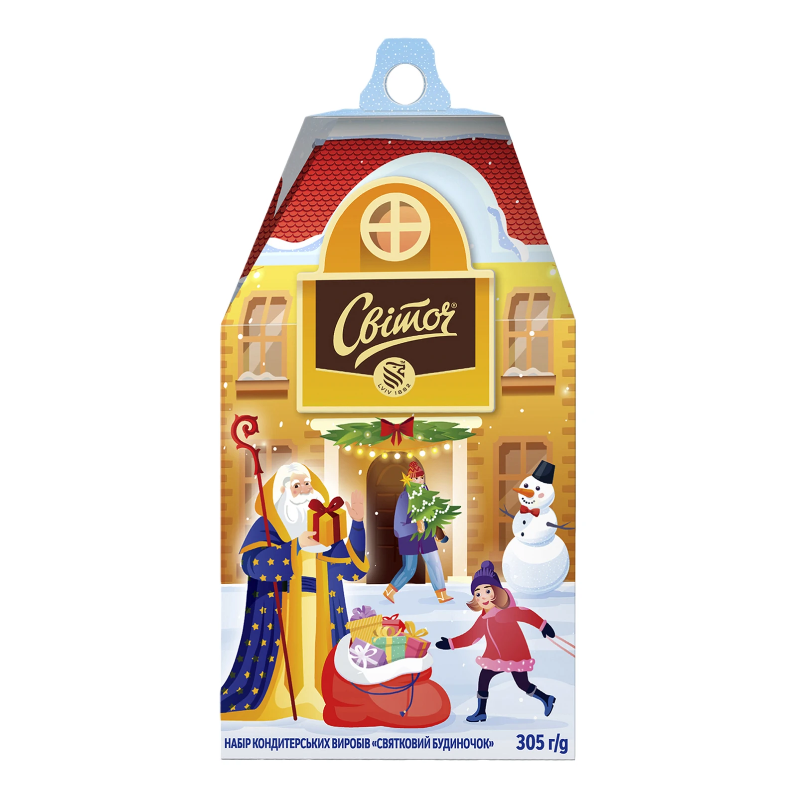 Набір кондитерських виробів Світоч Святковий будиночок 305г Фото №:1
