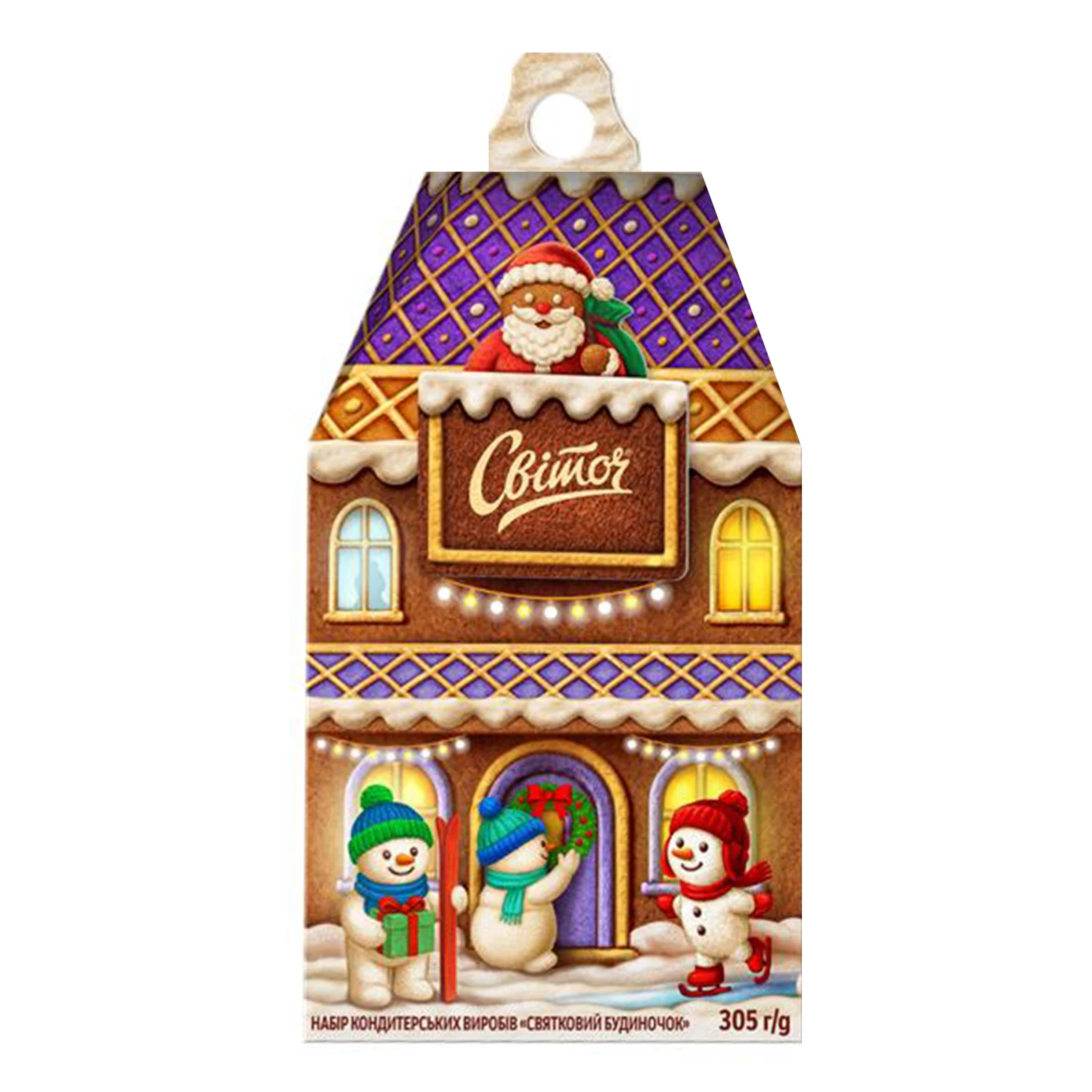 Набір кондитерських виробів Світоч Святковий будиночок 305г Фото №:1