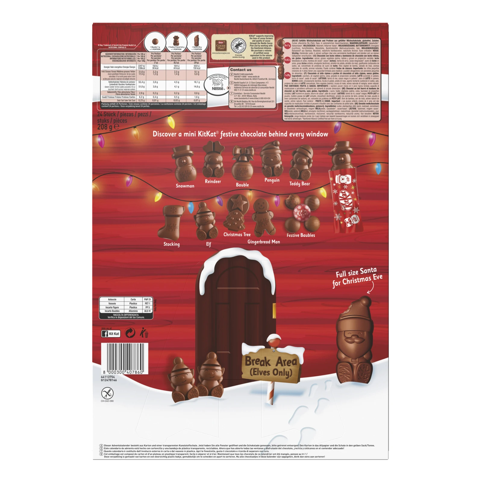 Набір кондитерських виробів Kit Kat Різдвяний календар 208г Фото №:2