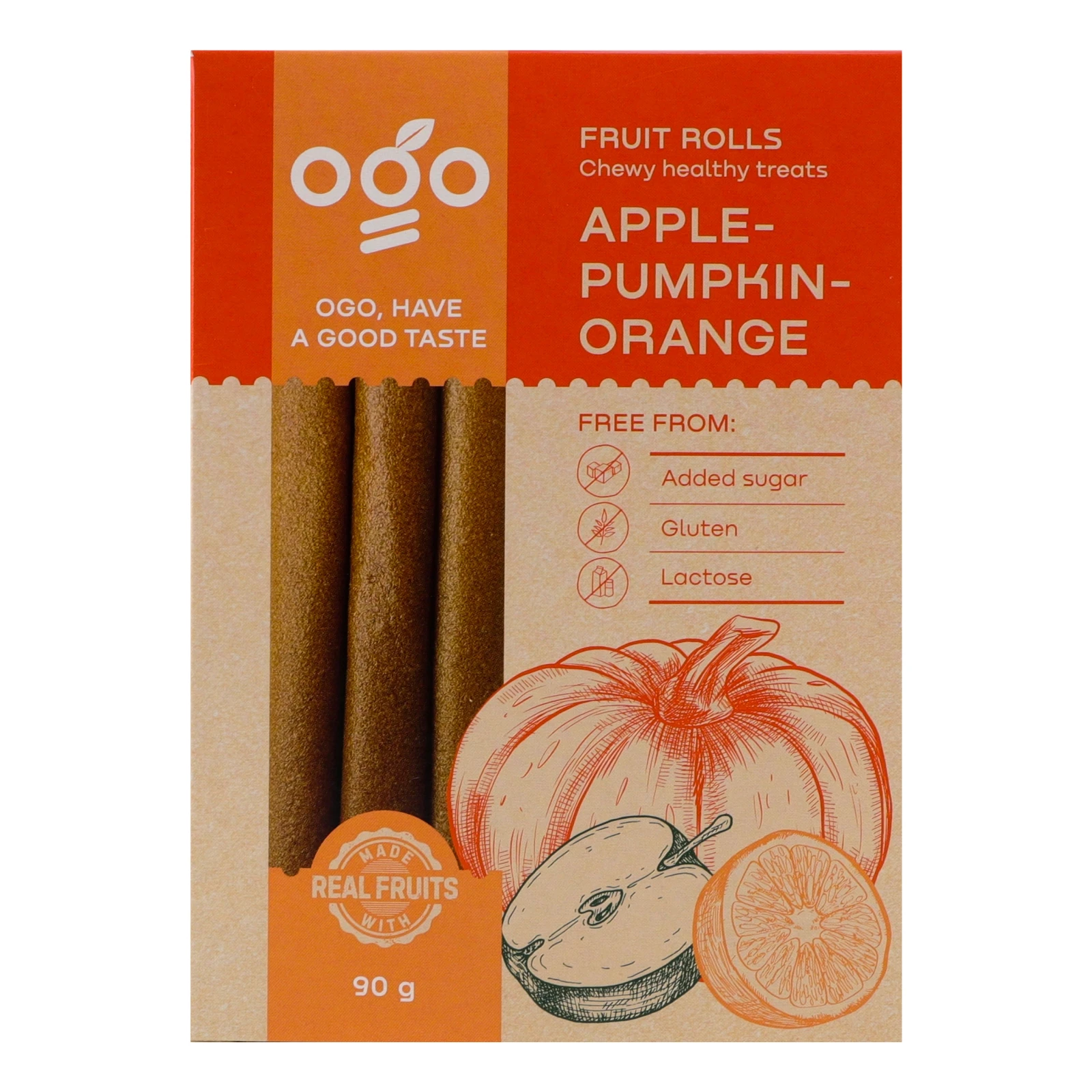 Пастила Ogo Apple-pumpkin-orange 90г Фото №:1