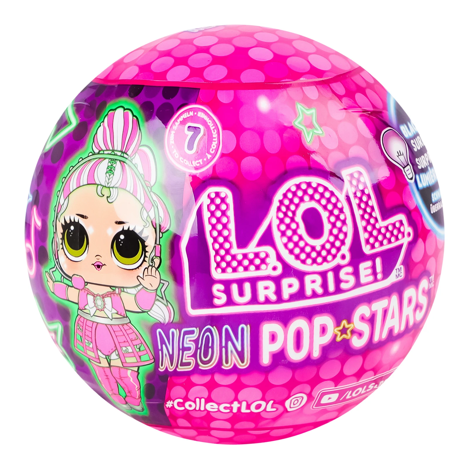 Набір ігровий L.O.L. Surprise! Neon Pop Зірочки №120674 з лялькою для дітей від 3-х років в асортименті 1шт Фото №:1