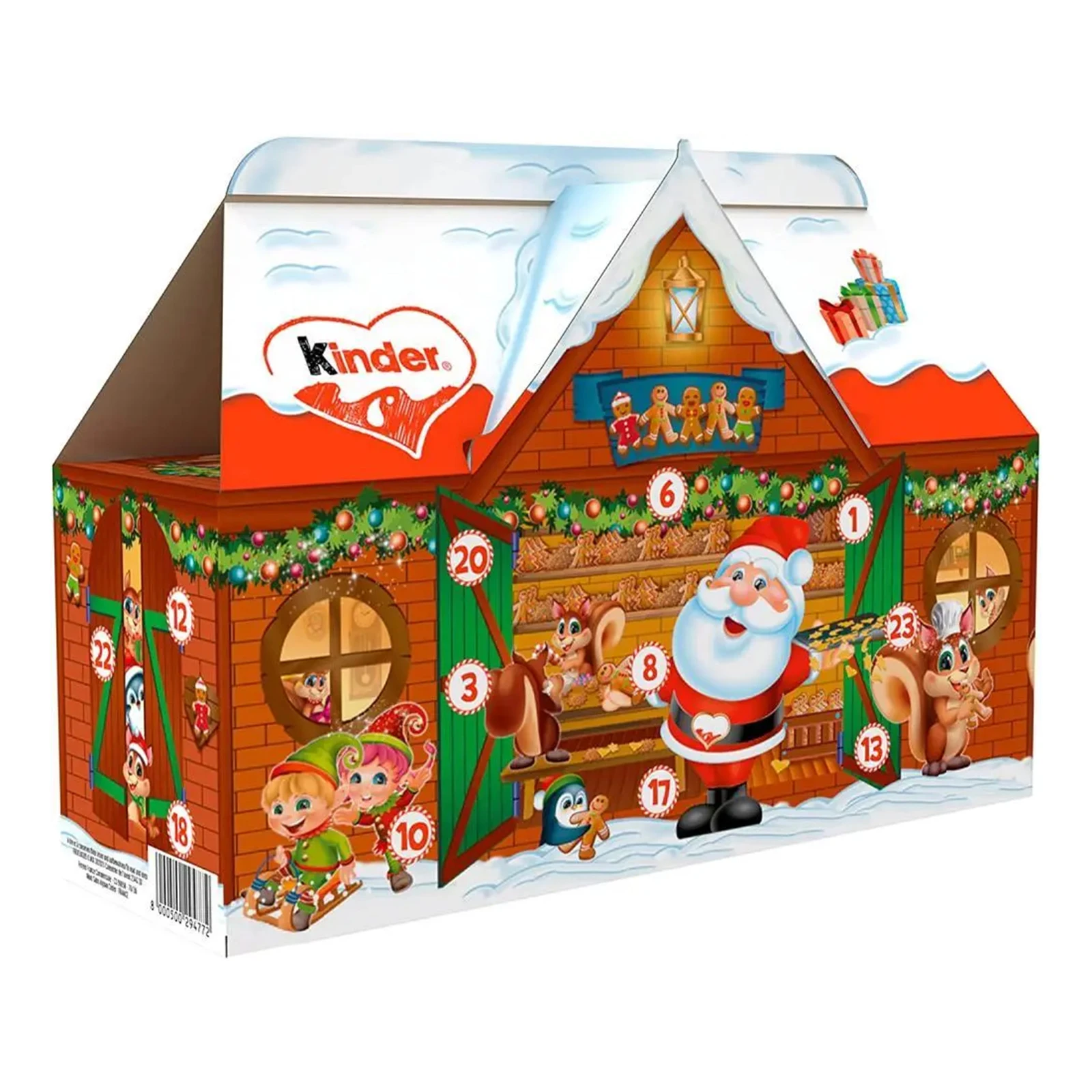 Набір кондит. виробів Kinder 234г 3D Адвент календар будинок Фото №:1