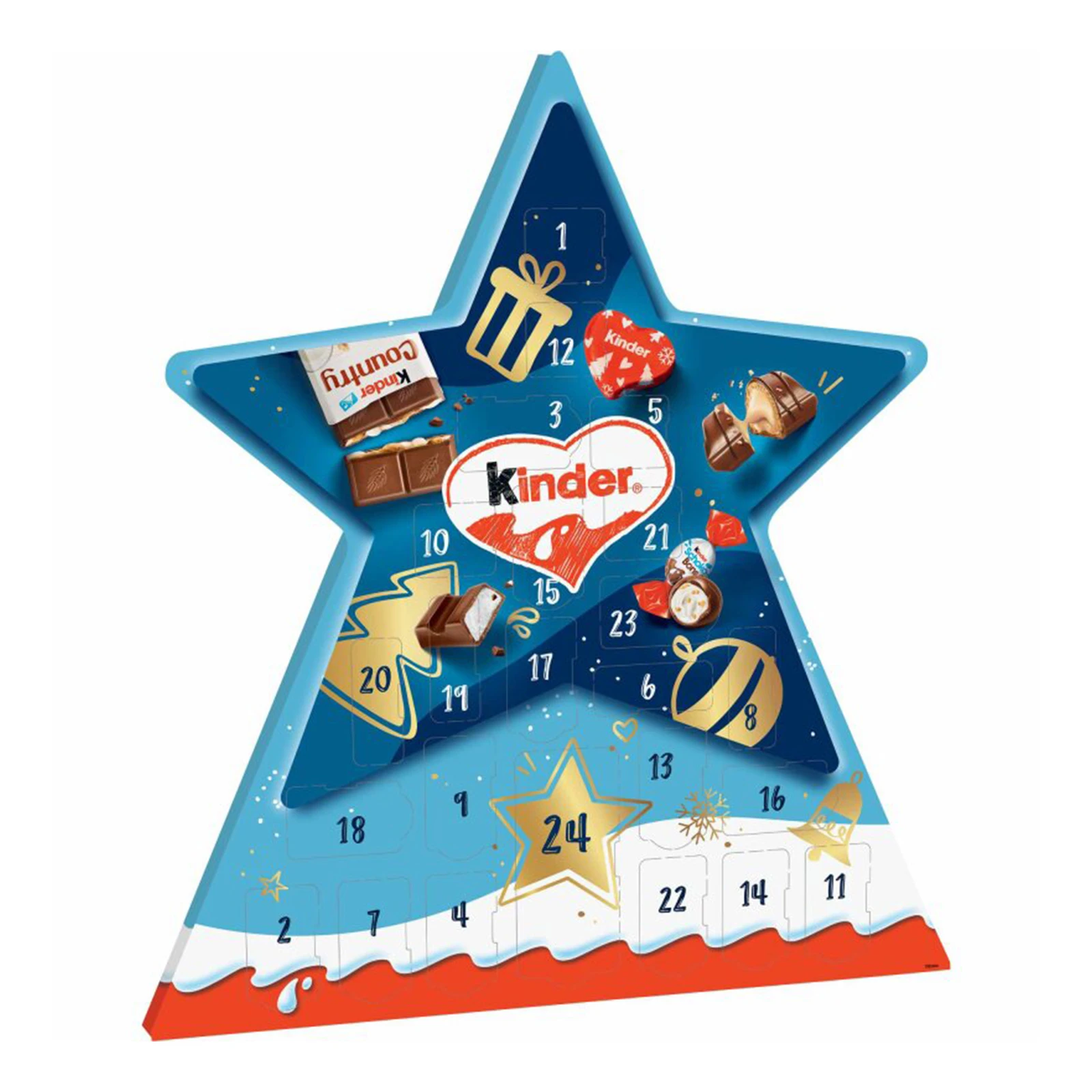 Набір кондит. виробив Kinder 149г зірка Адвент календар Фото №:1