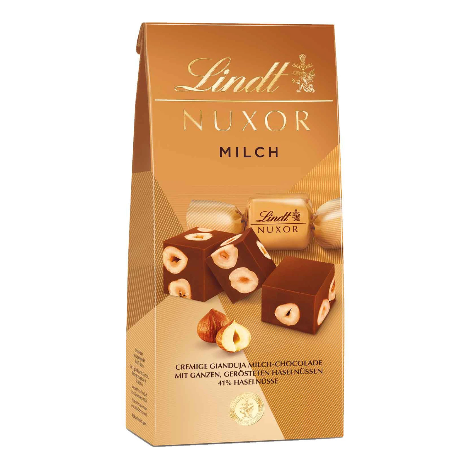 Шоколад Lindt 103г Nuxor молочний з фундуком