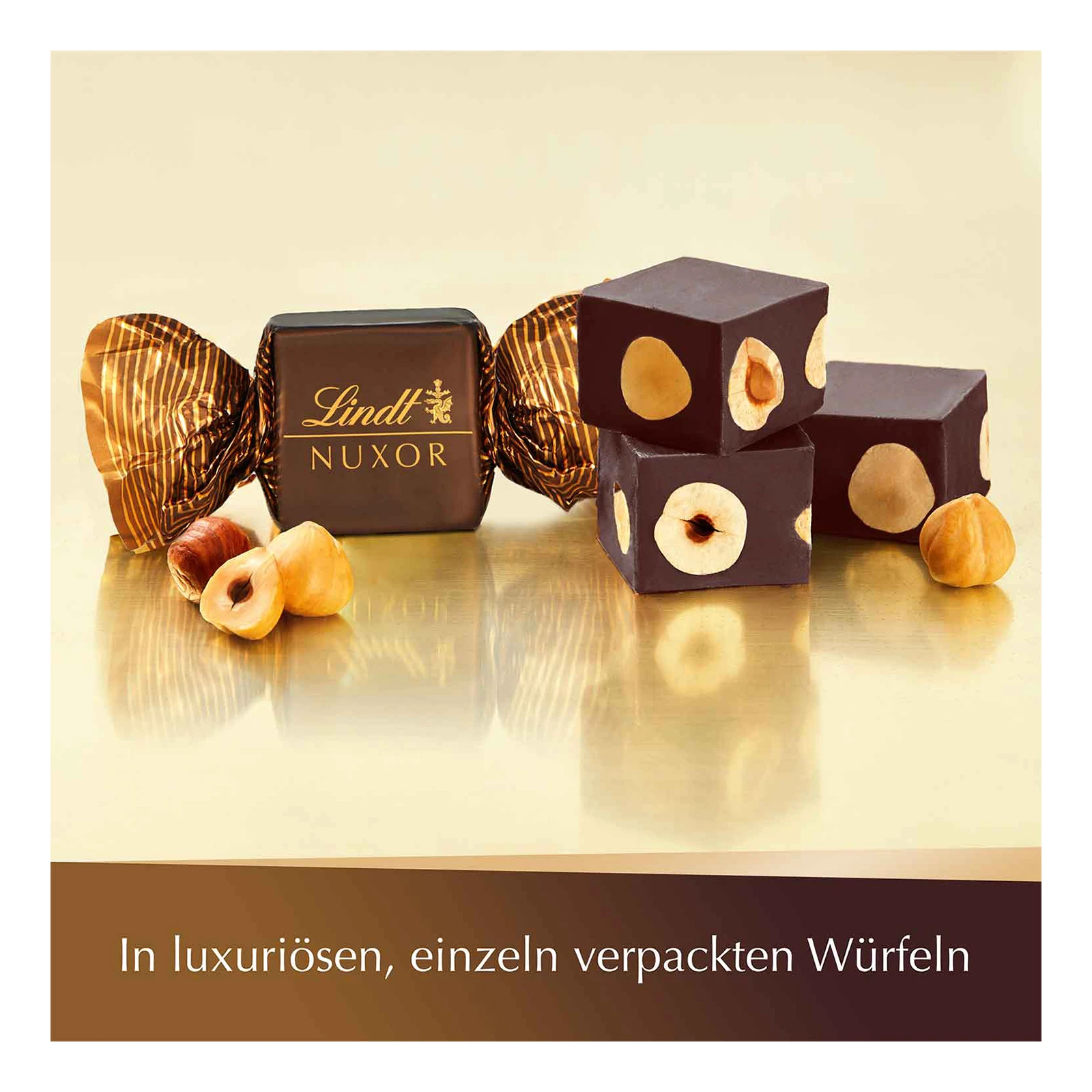 Шоколад Lindt 103г Nuxor чорний з фундуком фото 2