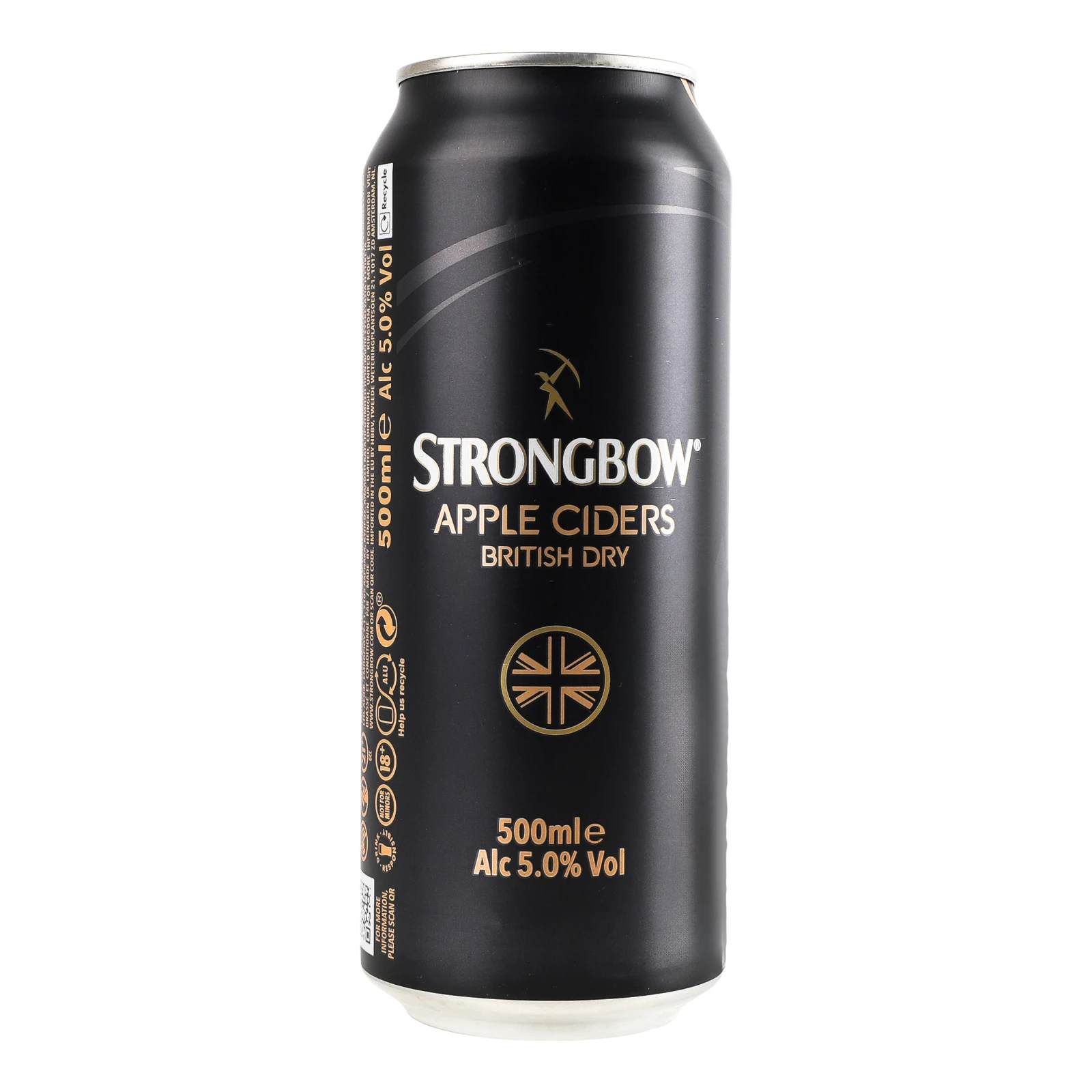 Сидр Strongbow British dry пастеризований Apple 5% 0.5л Фото №:1