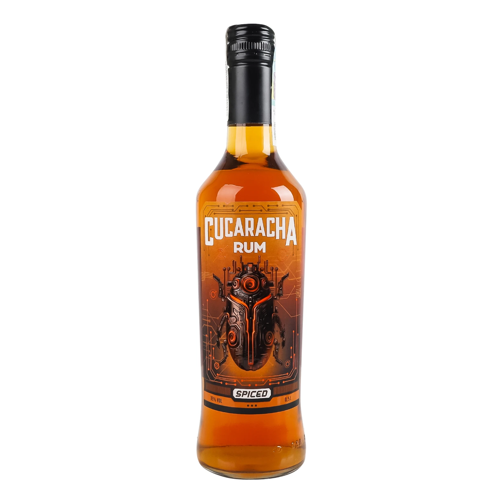 Напій алкогольний Cucaracha Rum Spiced Голд на основі рому 35% 0.5л Фото №:1