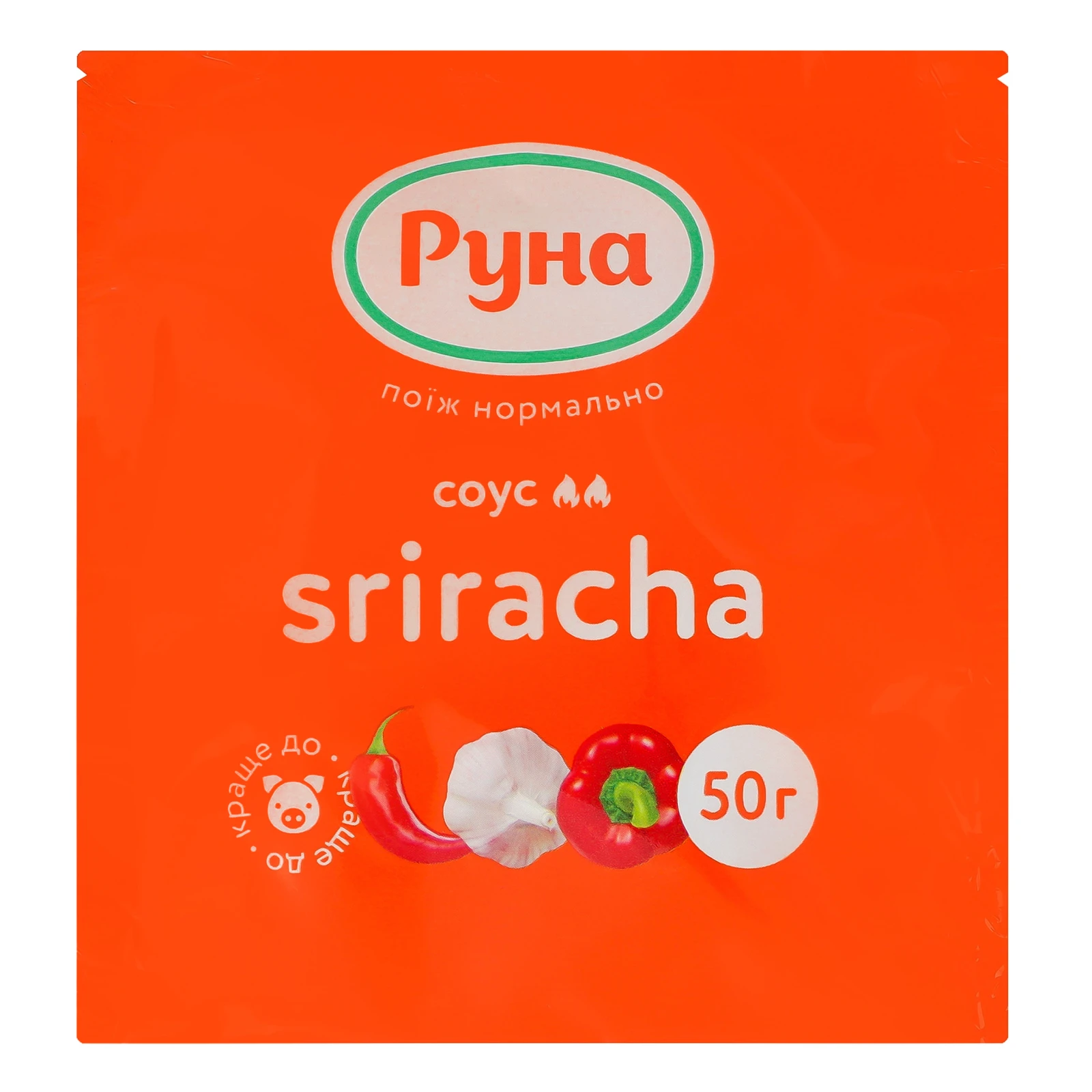Соус Руна Sriracha пастеризований 50г Фото навігації №:1