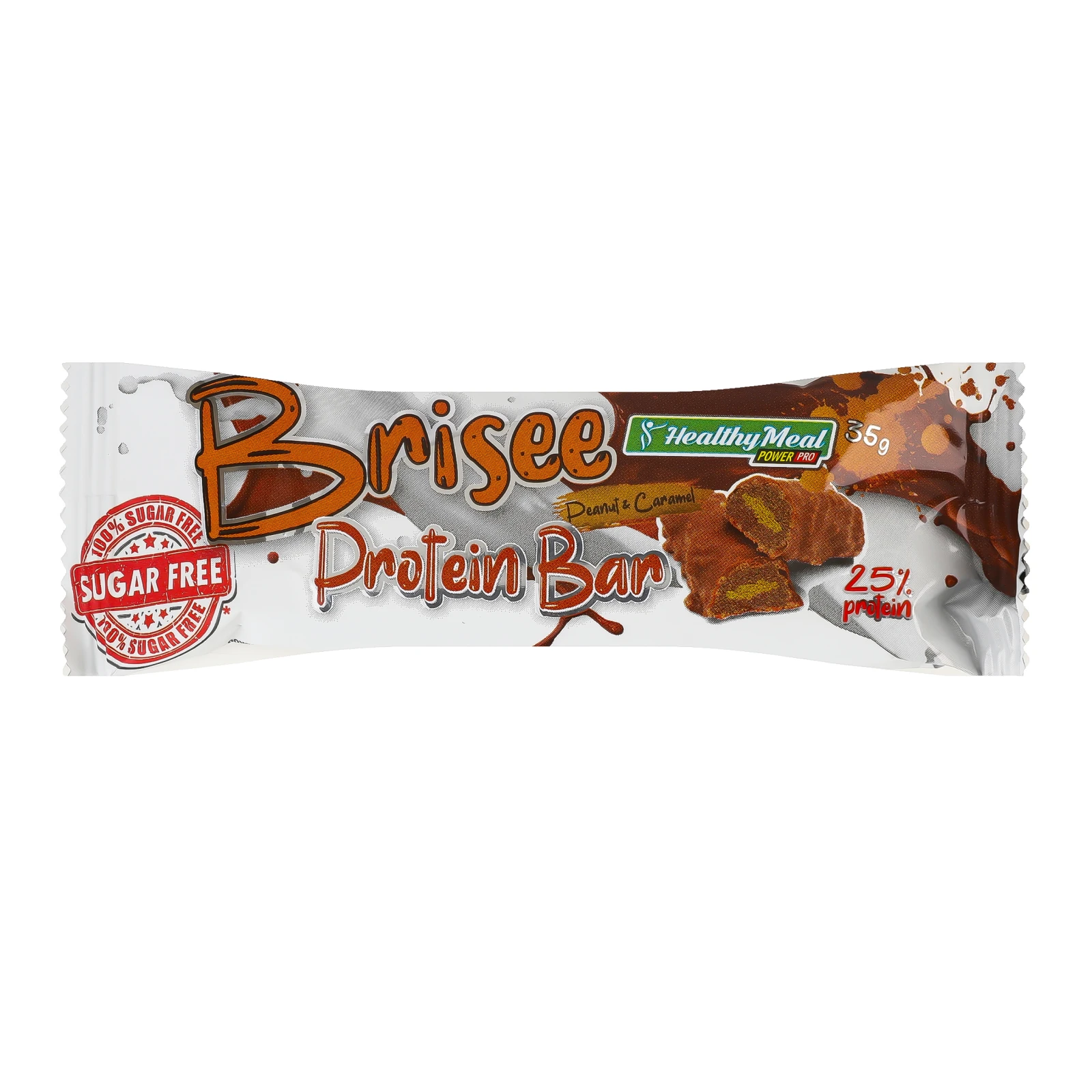 Батончик Brisee Peanut&Caramel протеїновий 35г Фото №:1