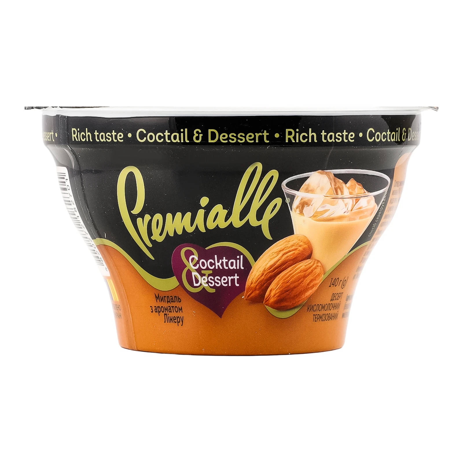 Десерт кисломолочний Premialle Сocktail&Dessert Мигдаль з ароматом лікеру 9.9% 140г