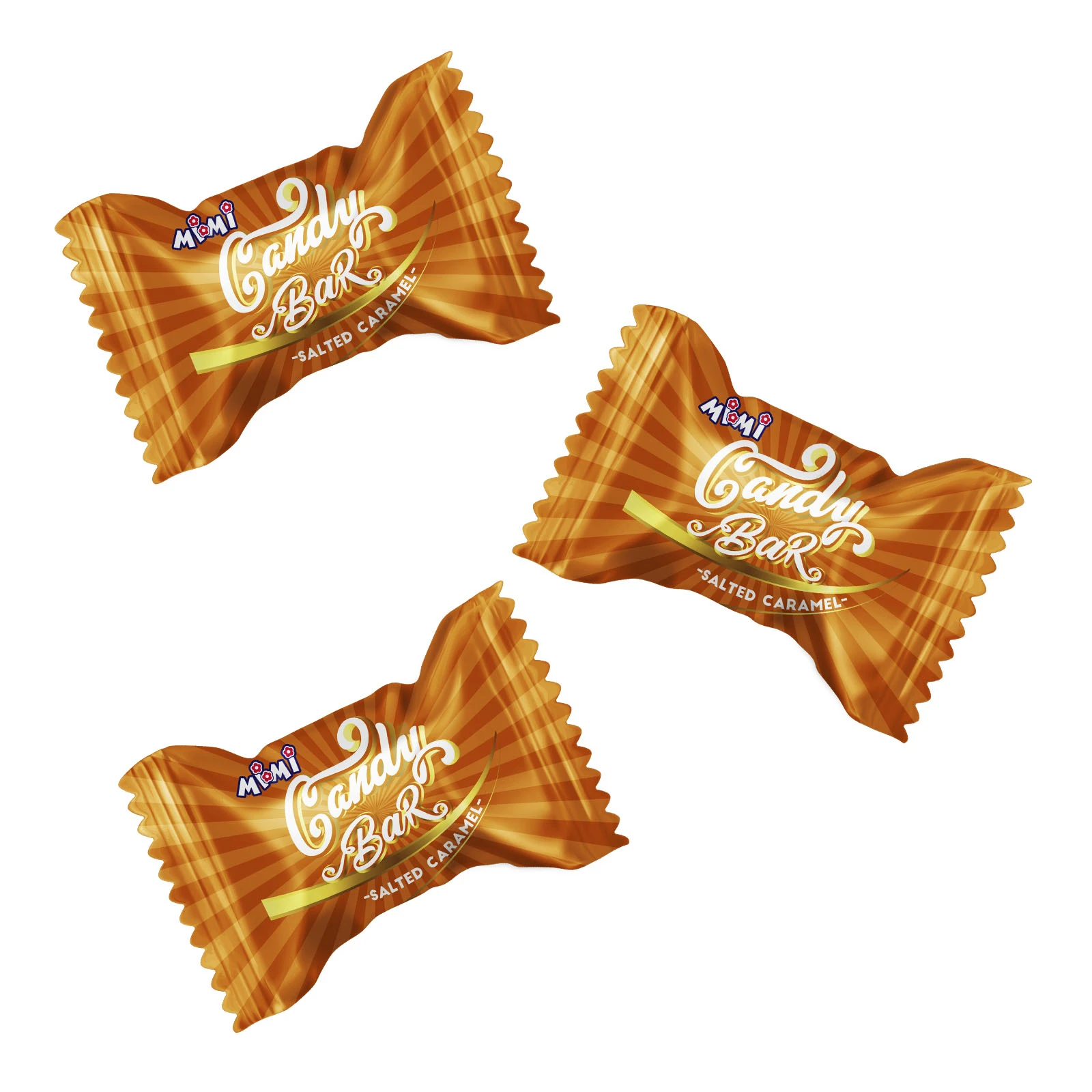 Цукерка MiMi Candy Bar халва зі смаком солоної карамелі глазурована