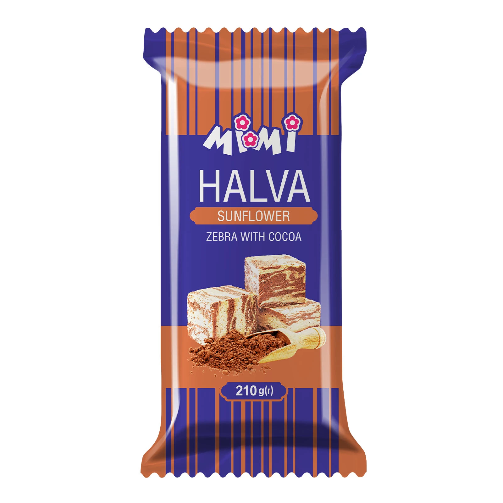 Халва MiMi соняшникова Зебра з какао 210г Фото №:1