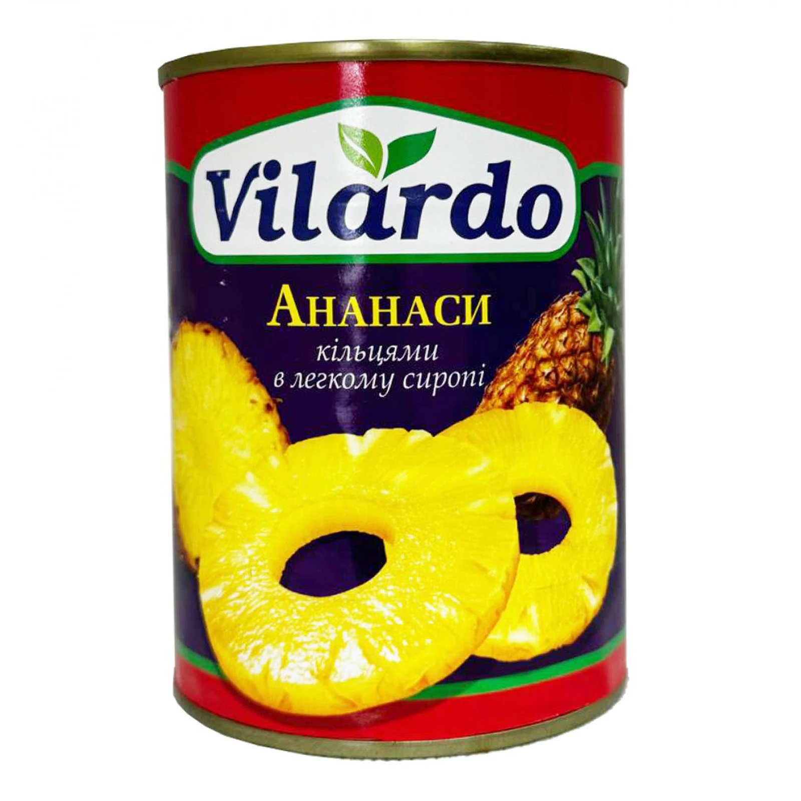 Конс Vilardo 565г ананас в легкому сиропі кільця з/б Фото №:1